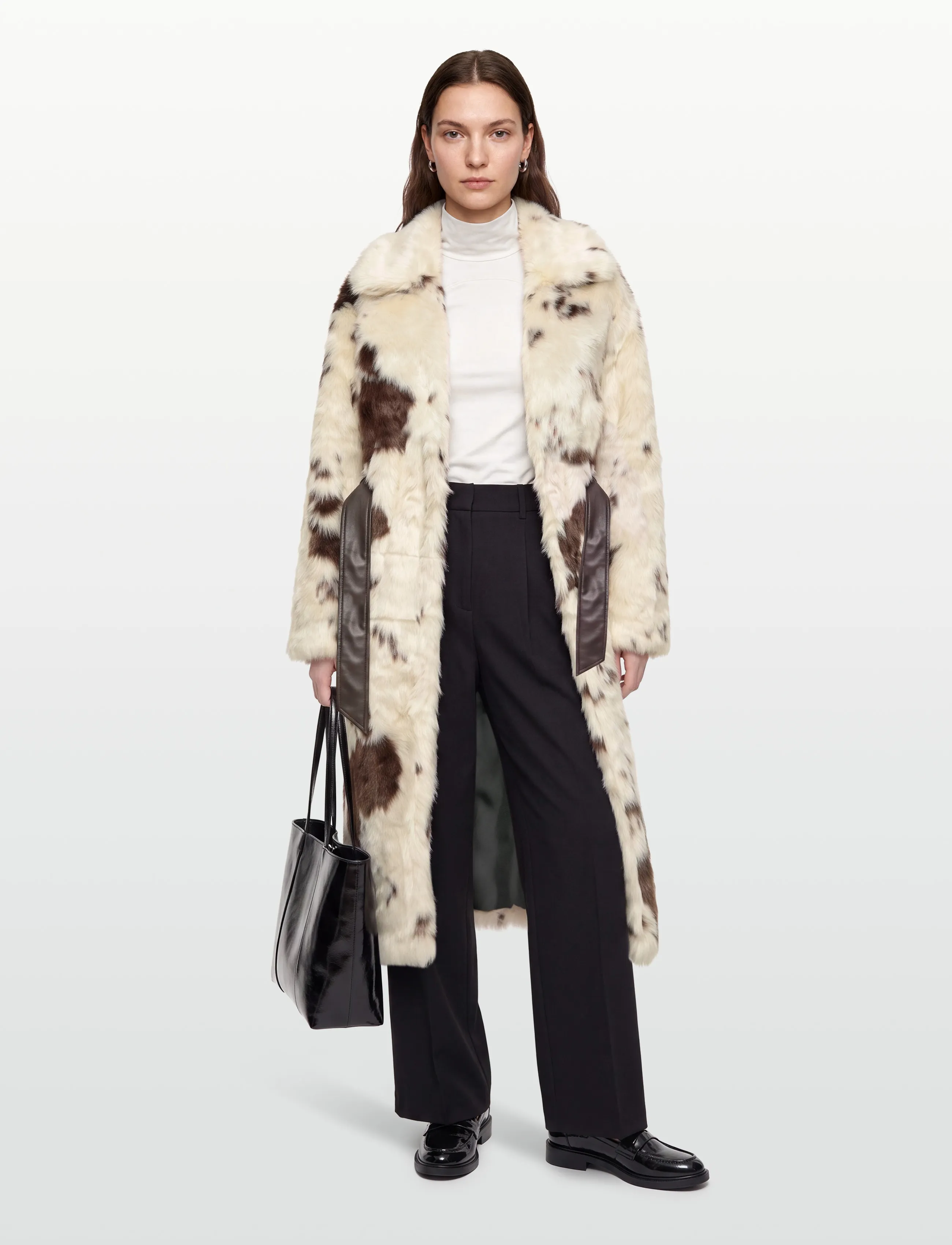 A-View Kolvina coat - Kleidung - 193 BROWN/WHITE / multi