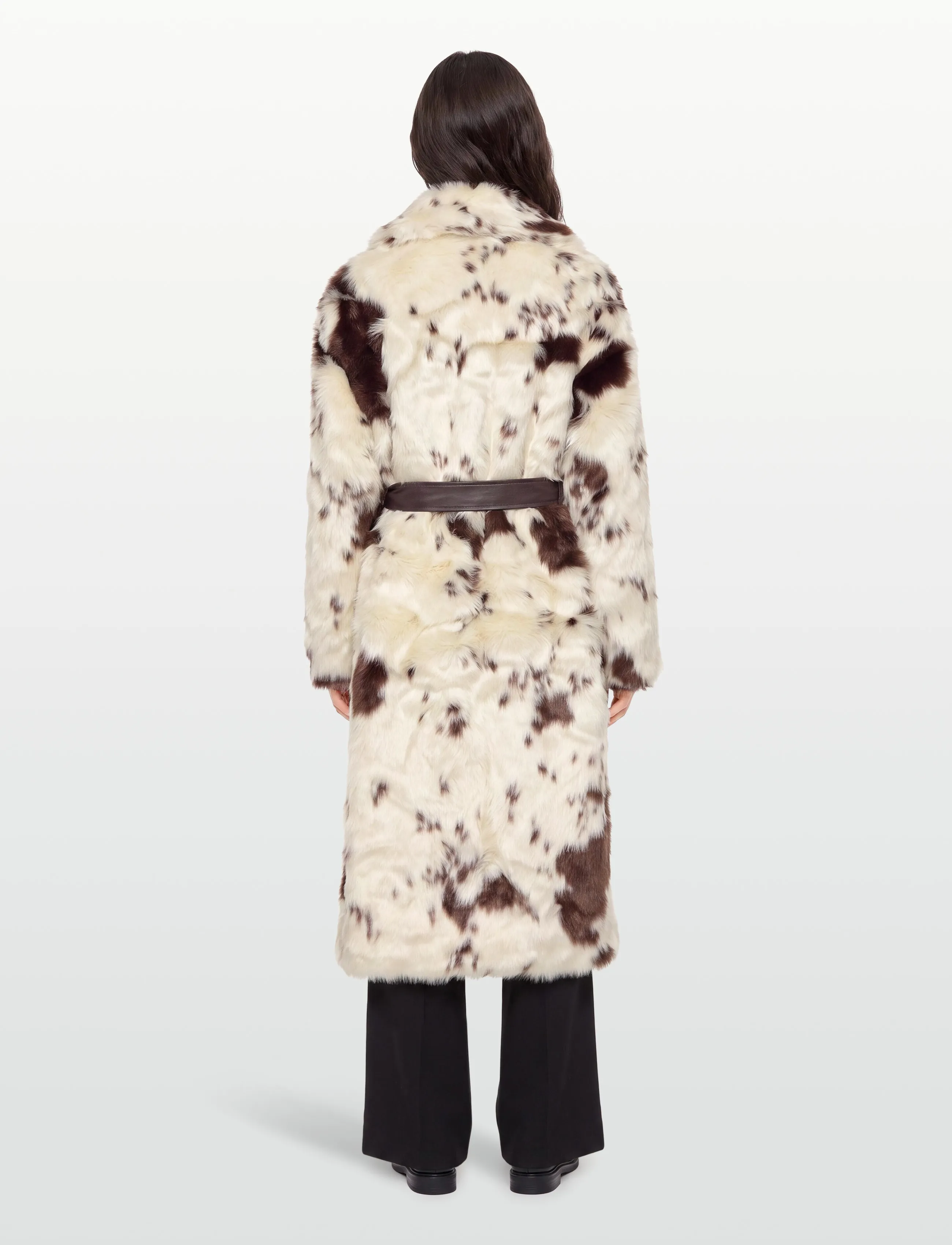 A-View - Kolvina coat - kunstpelz - 193 brown/white - 4