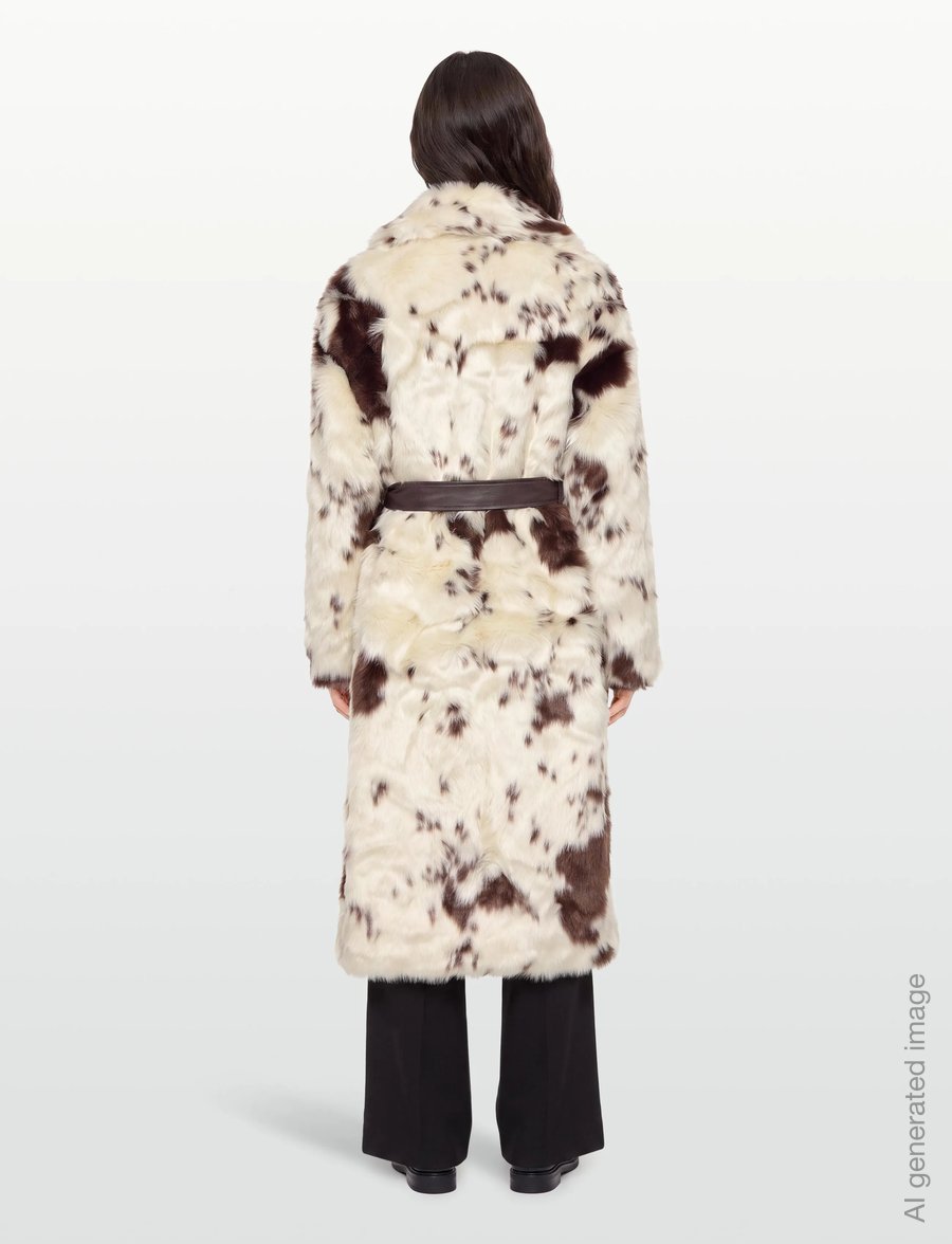 A-View - Kolvina coat - kunstpelz - 193 brown/white - 4