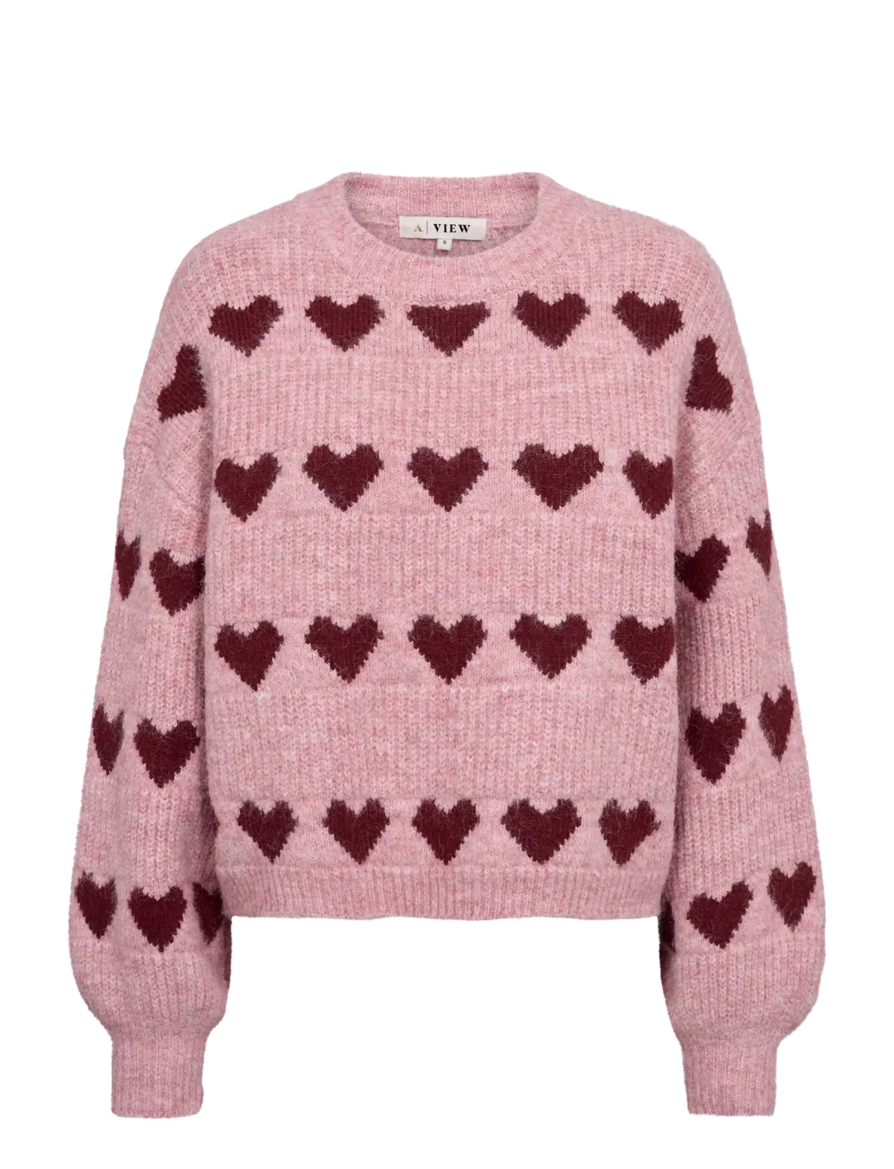 A-View Heart knit pullover - A-View - BORDEAUX/ROSE / pink/rose