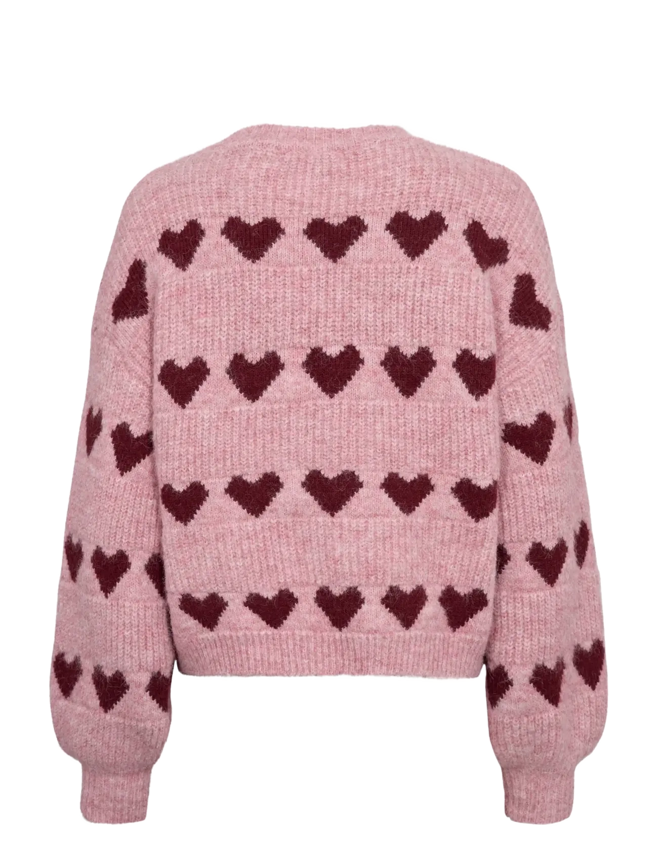 A-View - Heart knit pullover - striktrøjer - bordeaux/rose - 2