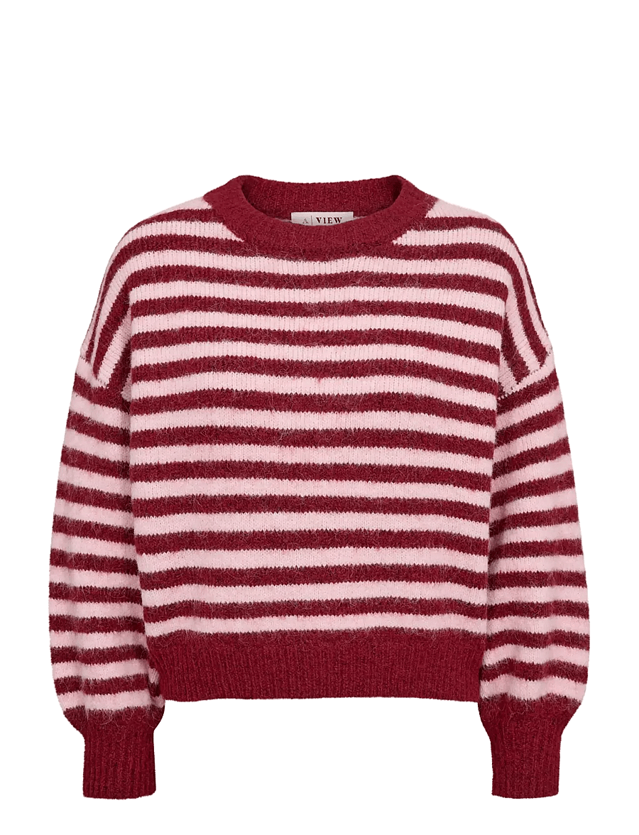 A-View - Else knit pullover - striktrøjer - bordeaux/rose - 1