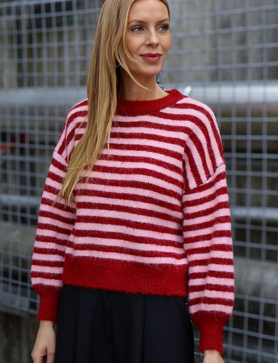 A-View - Else knit pullover - striktrøjer - bordeaux/rose - 0