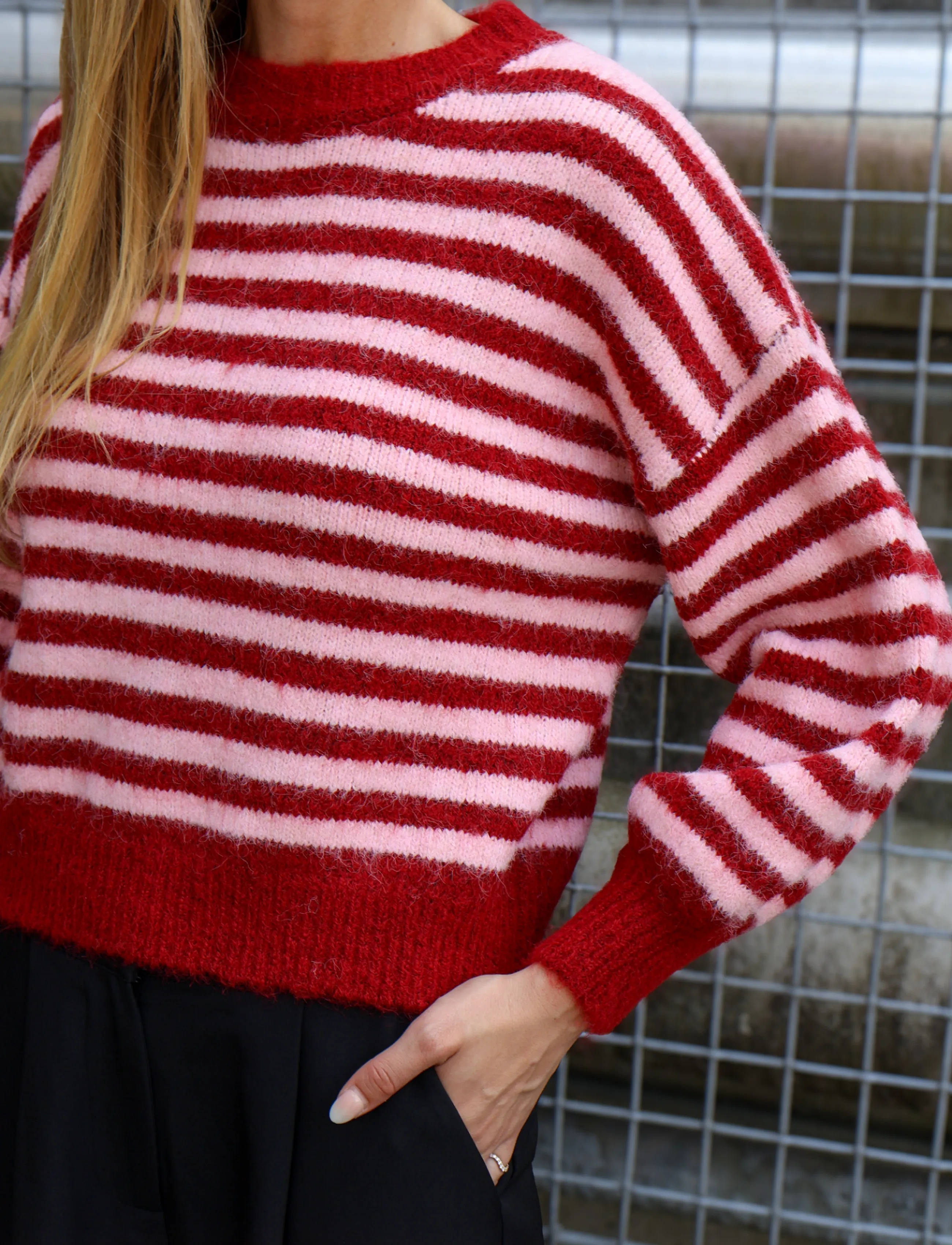 A-View - Else knit pullover - striktrøjer - bordeaux/rose - 4