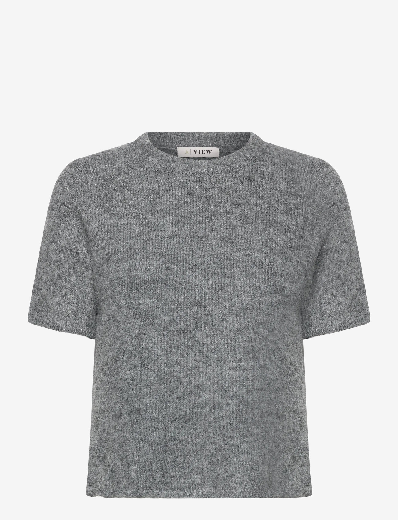 A-View - Libby knit pullover - efterårstøj - medium grey melange - 0