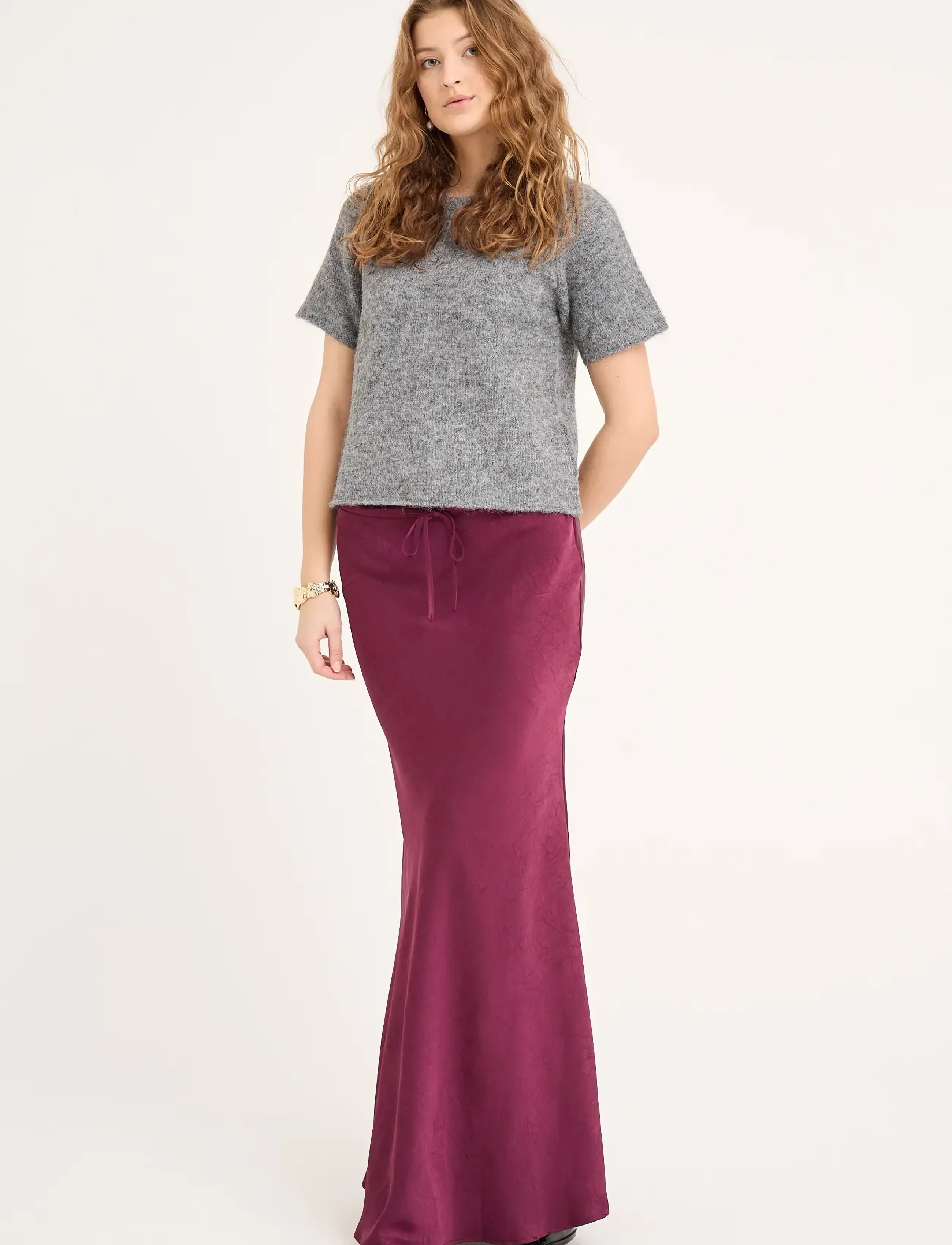 A-View Libby Knit Pullover, XL, Grey, Strik > Trøjer, Dame