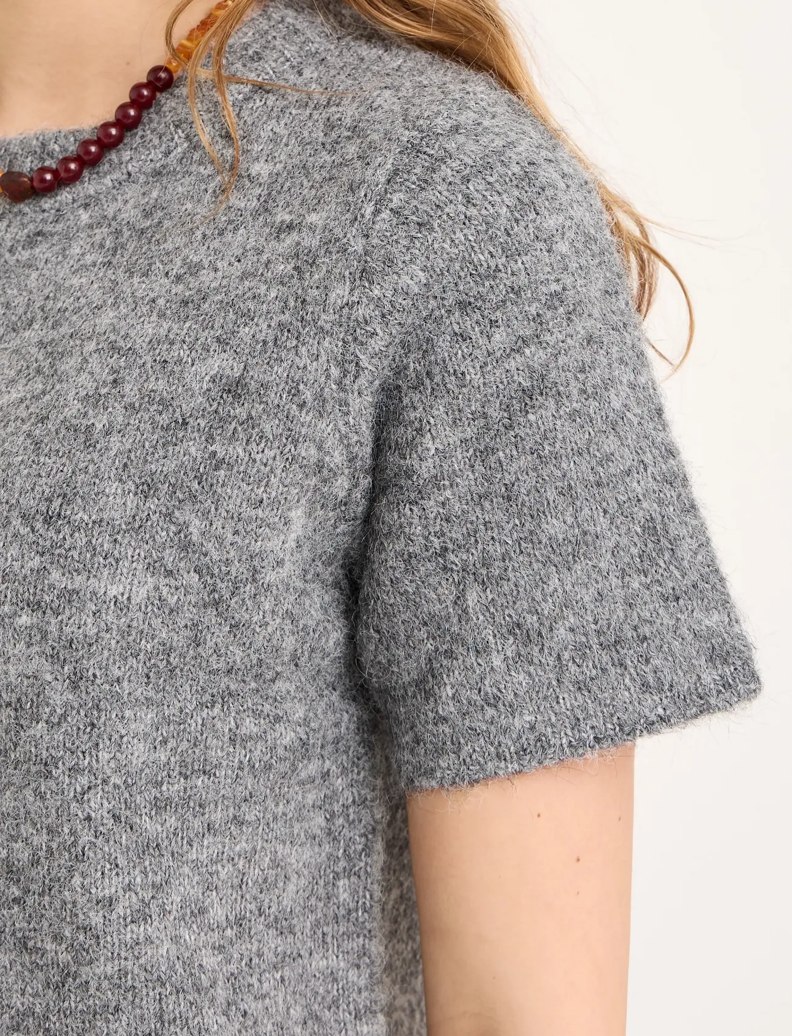 A-View - Libby knit pullover - jumpers - medium grey melange - 4