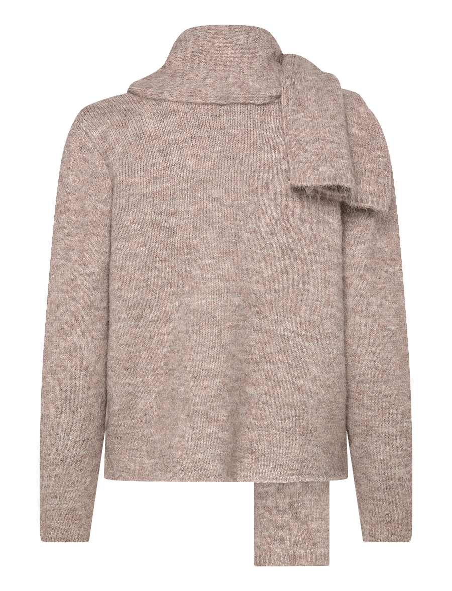 A-View - Harper knit scarf cardigan - strickjacken - 118 light brown - 2