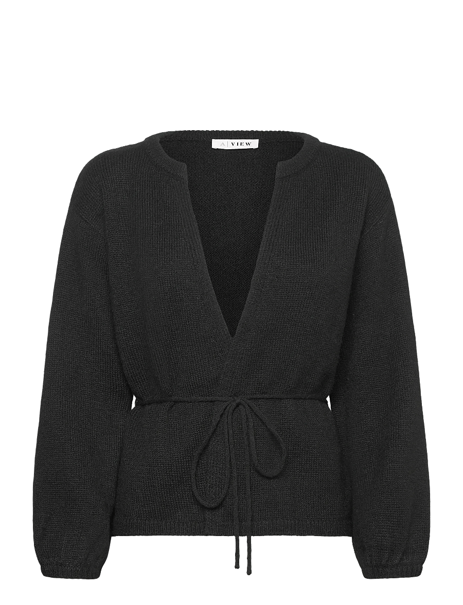 A-View - Lisette knit cardigan - strickjacken - black - 0