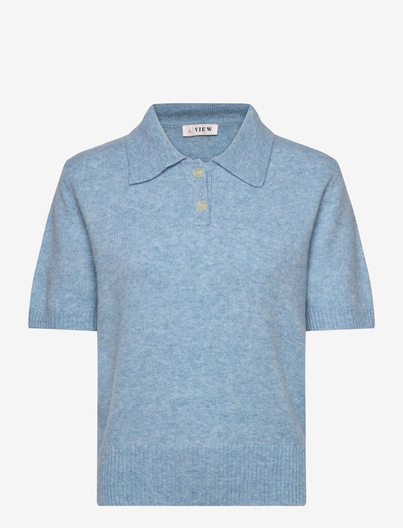 A-View - Rena polo knit blouse - poloer - 282 light blue - 0