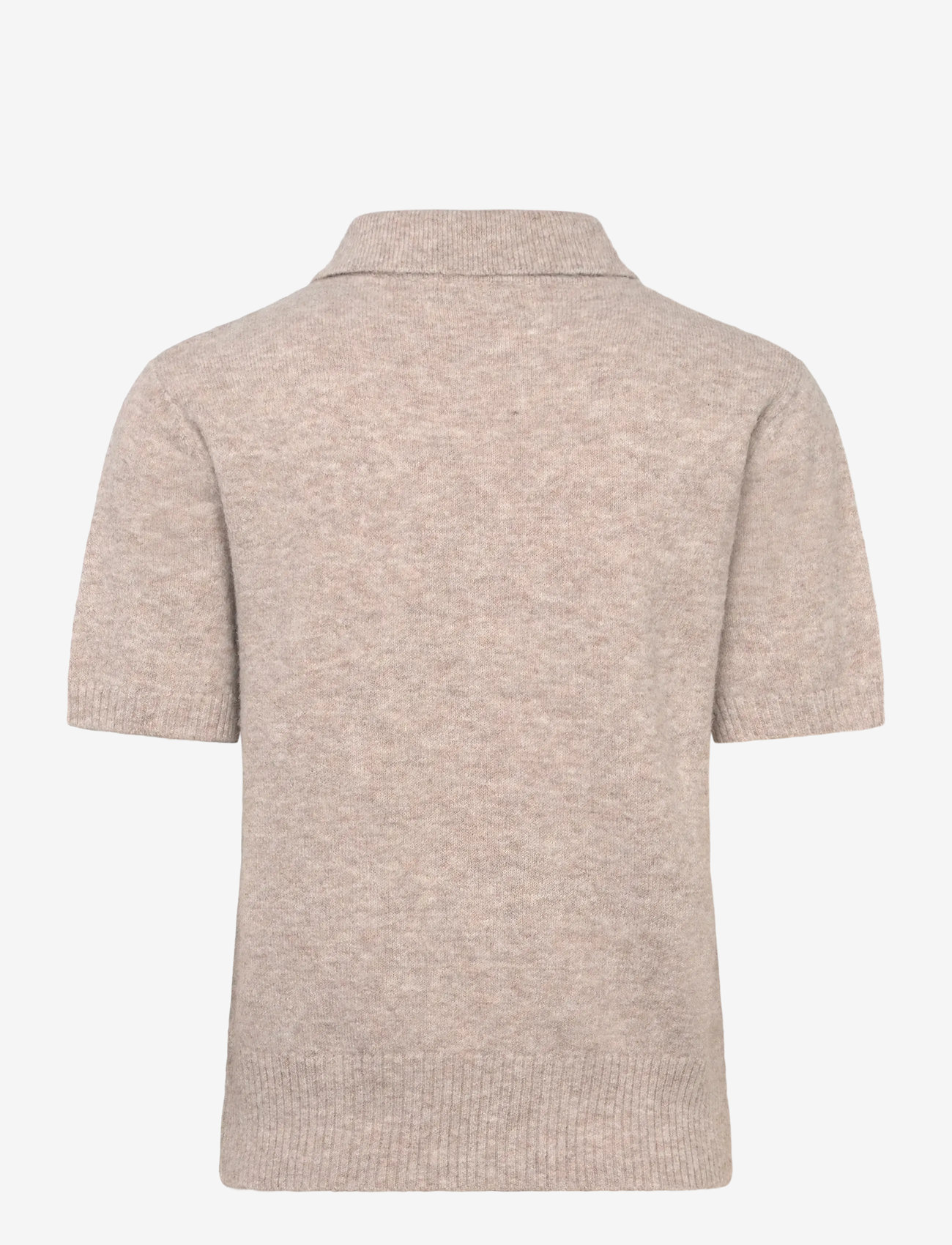 A-View - Rena polo knit blouse - pikéer - sand - 1