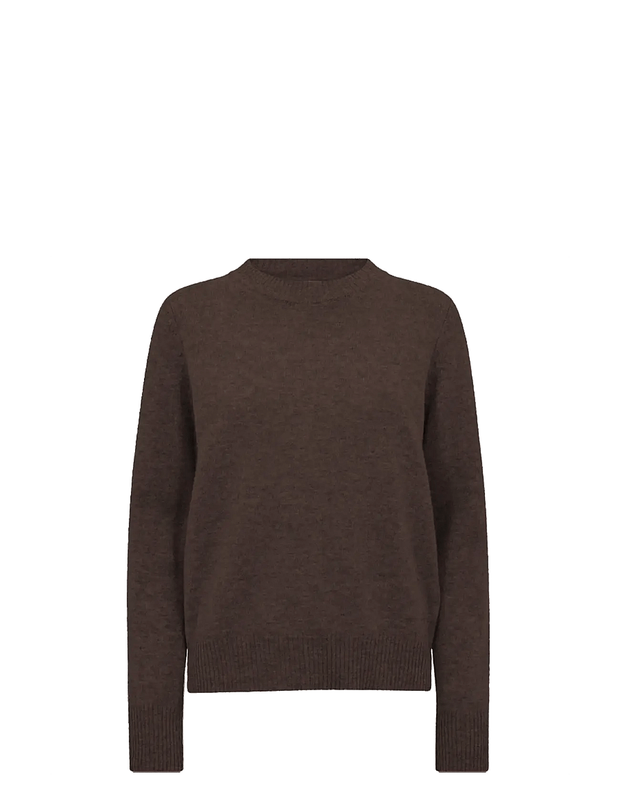 A-View - Merino knit pullover - striktrøjer - 117 brown - 0