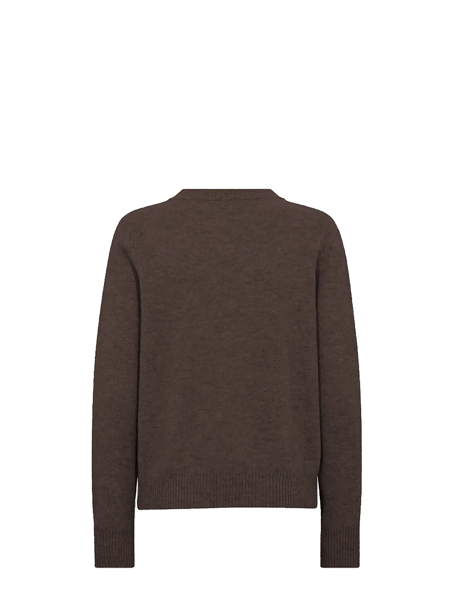 A-View - Merino knit pullover - striktrøjer - 117 brown - 1
