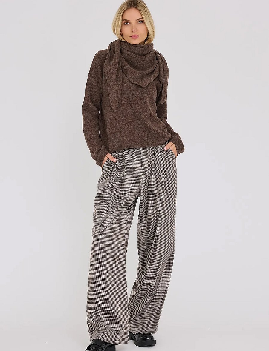 A-View - Merino knit pullover - pullover - 117 brown - 0
