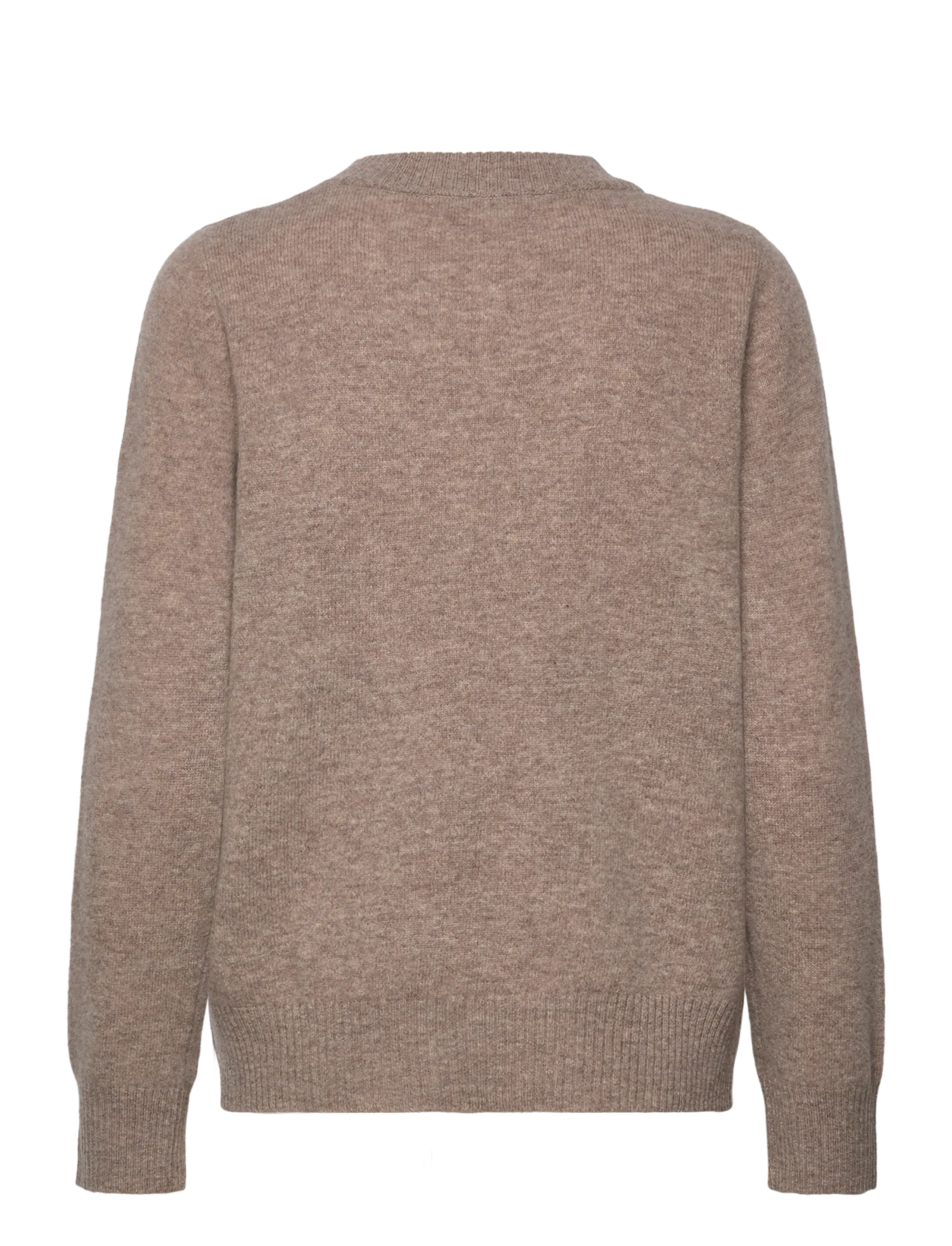 A-View - Merino knit pullover - strikkegensere - light brown - 1