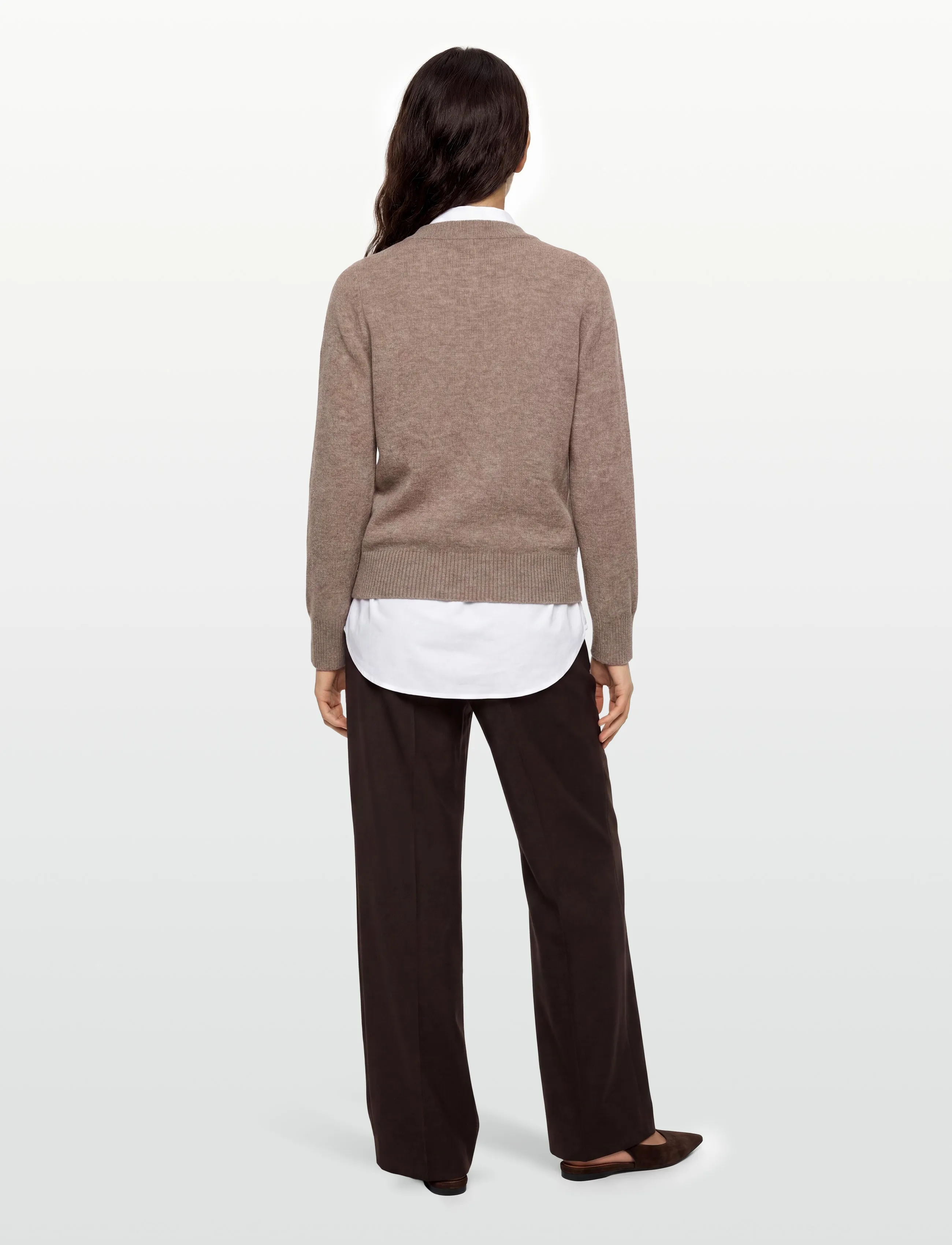A-View - Merino knit pullover - jumpers - light brown - 4
