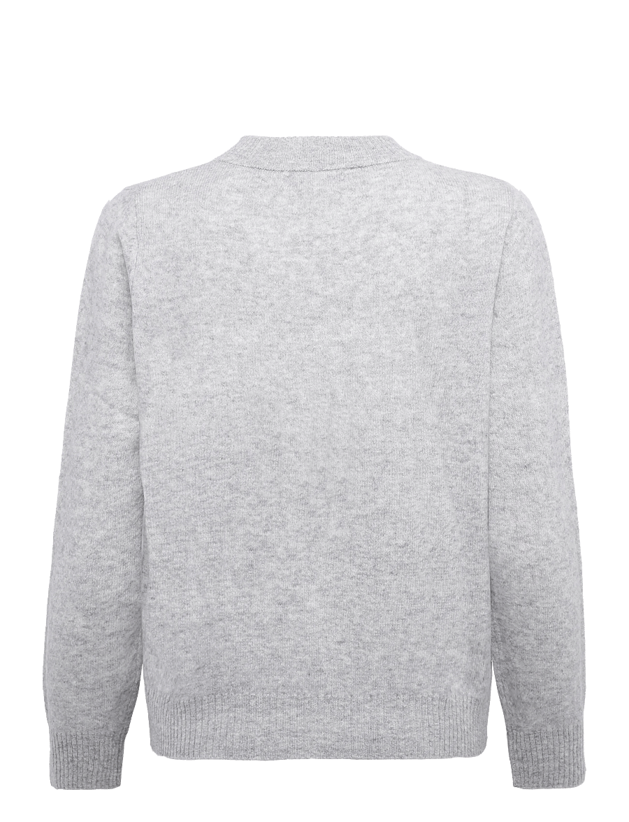 A-View - Merino knit pullover - pullover - light grey melange - 1