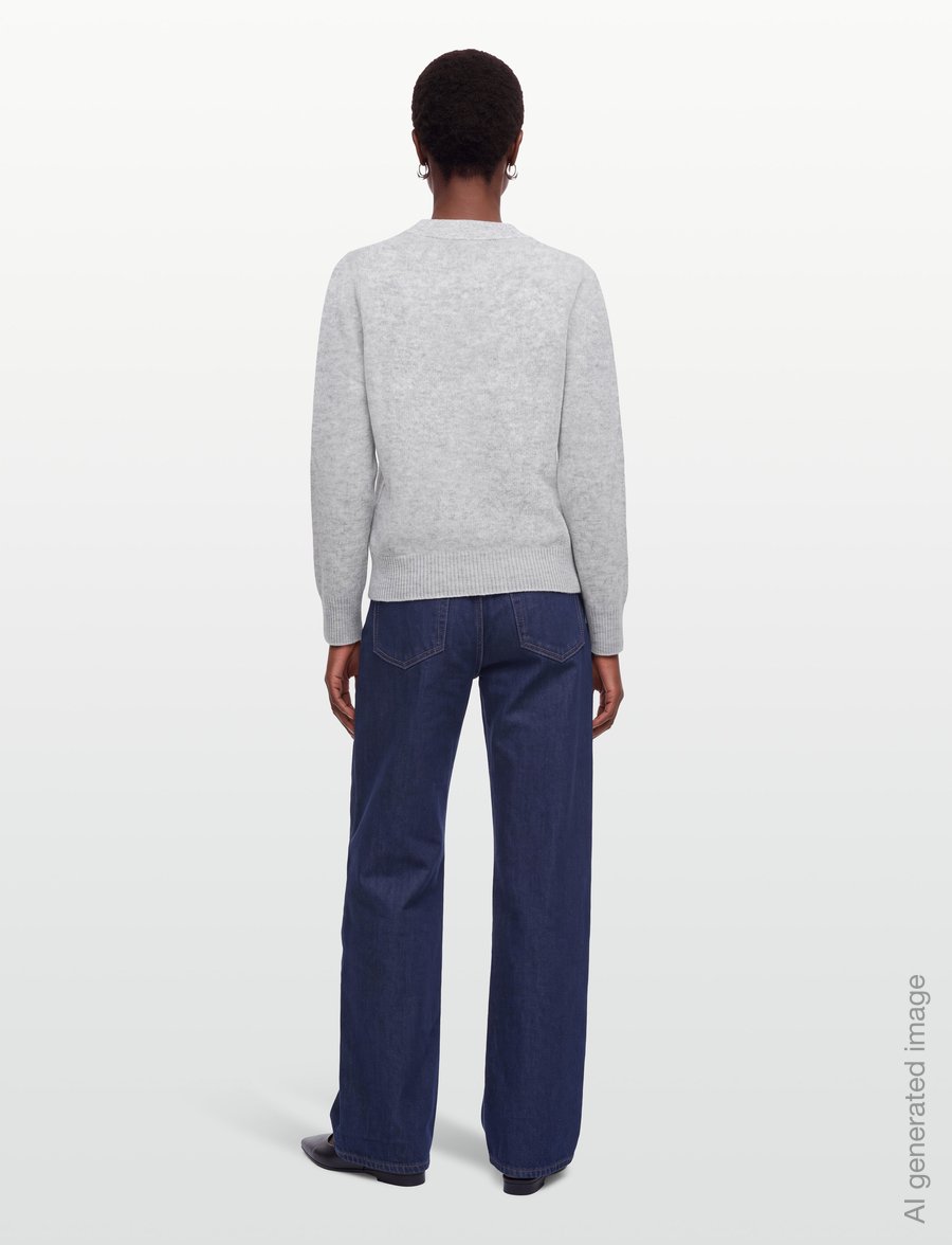 A-View - Merino knit pullover - jumpers - light grey melange - 4