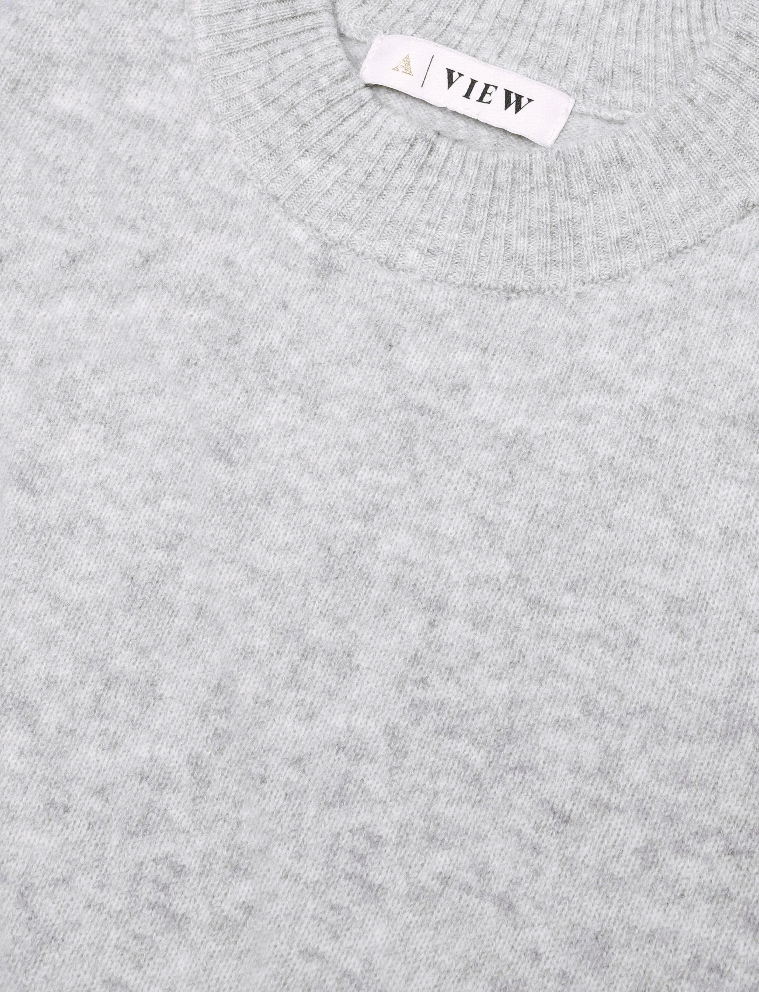 A-View - Merino knit pullover - pullover - light grey melange - 2
