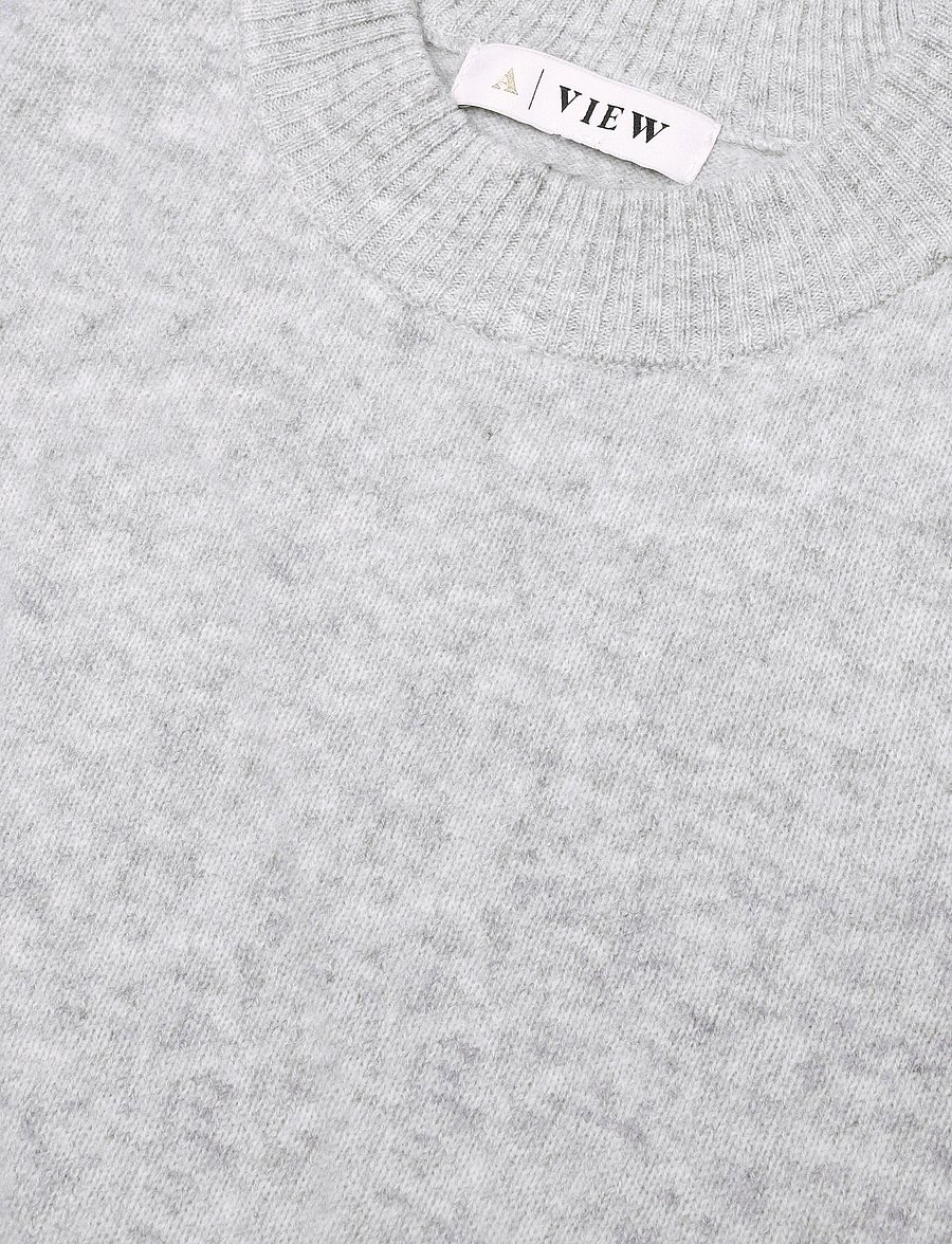 A-View - Merino knit pullover - pullover - light grey melange - 2