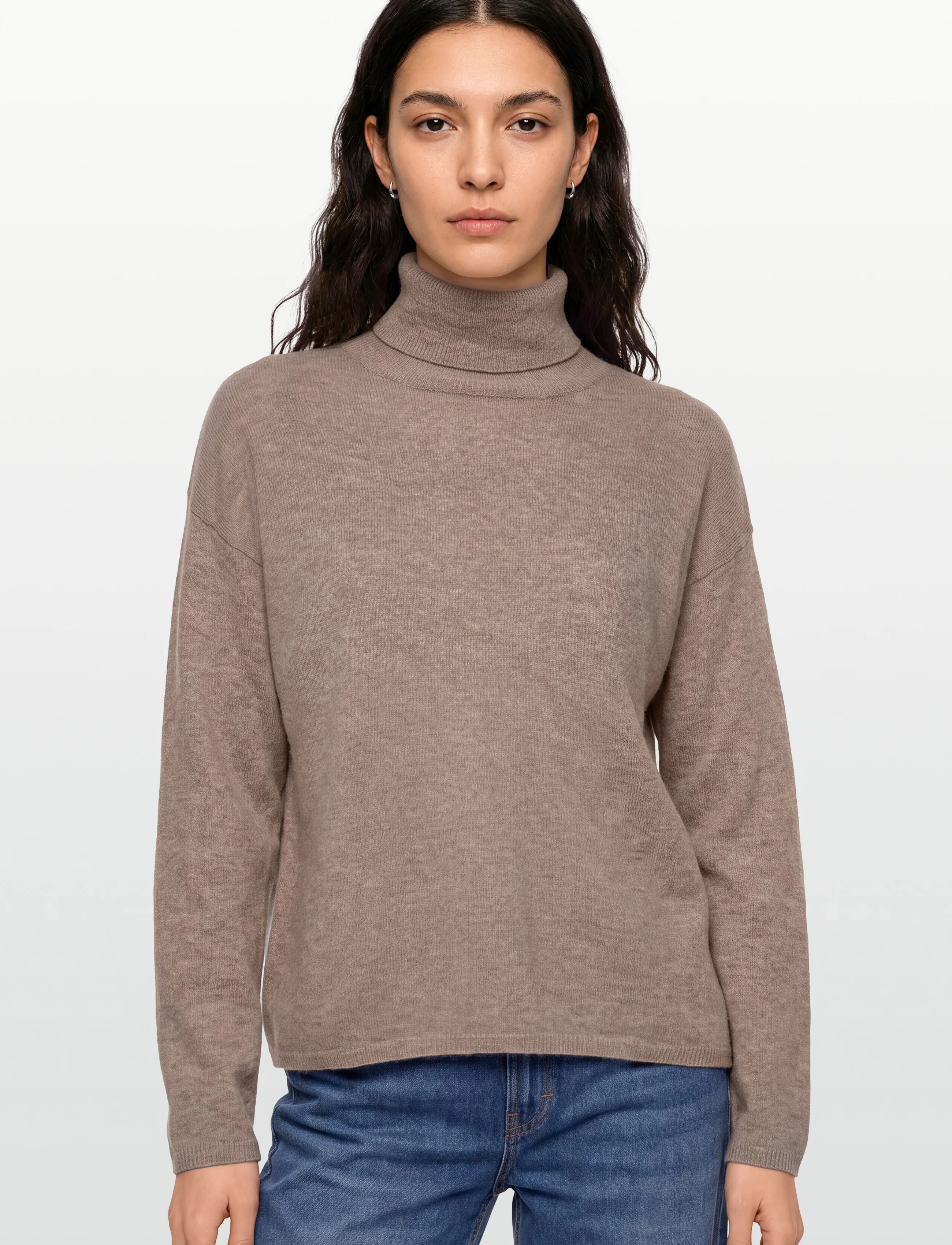 A-View - Merino knit rollneck - rollkragenpullover - light brown - 3