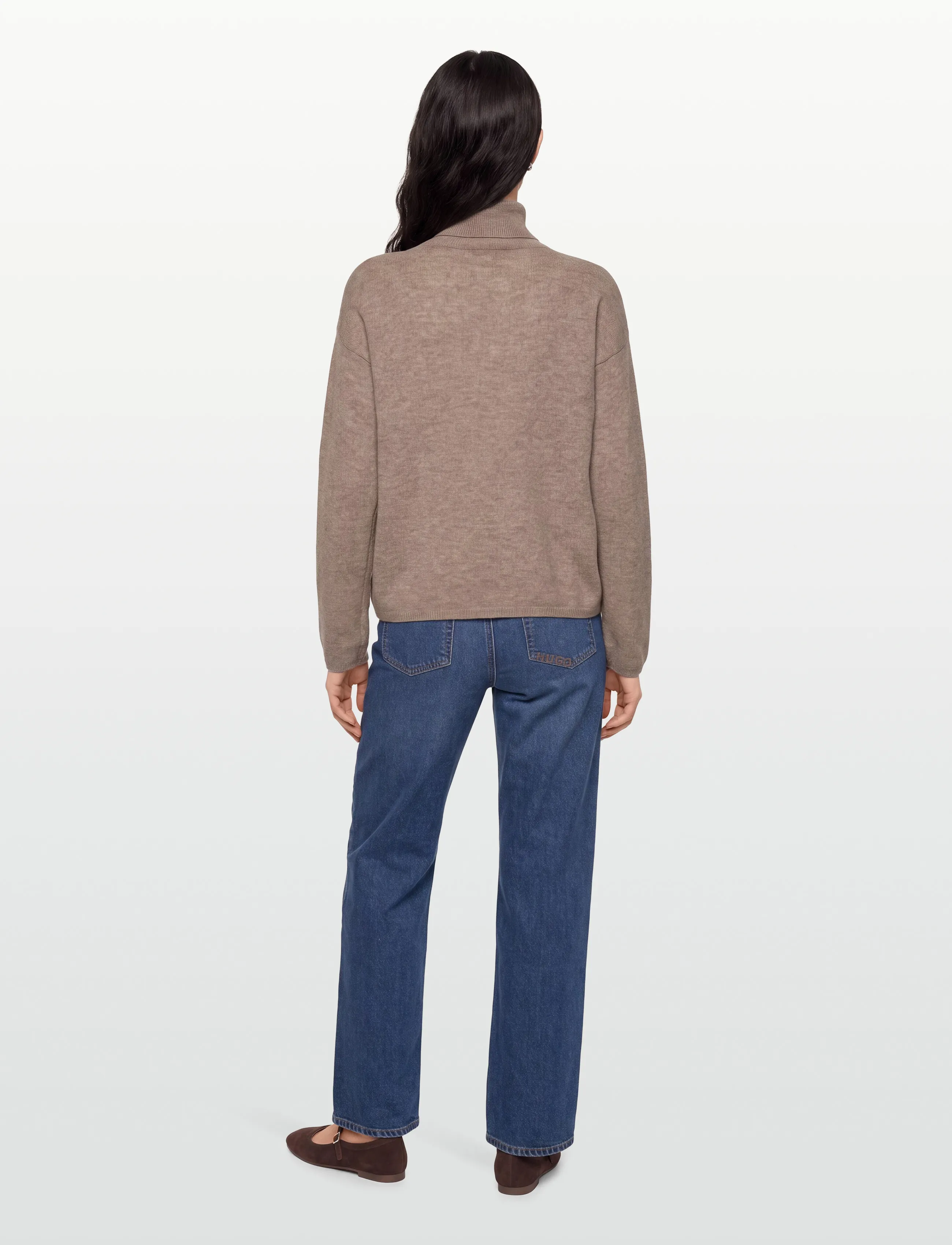 A-View - Merino knit rollneck - rollkragenpullover - light brown - 4