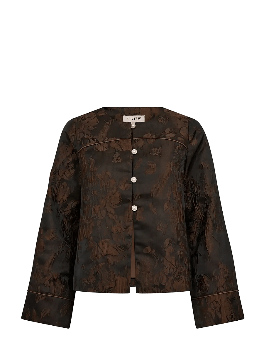 A-View - Aria jacket - lette jakker - dark brown - 1