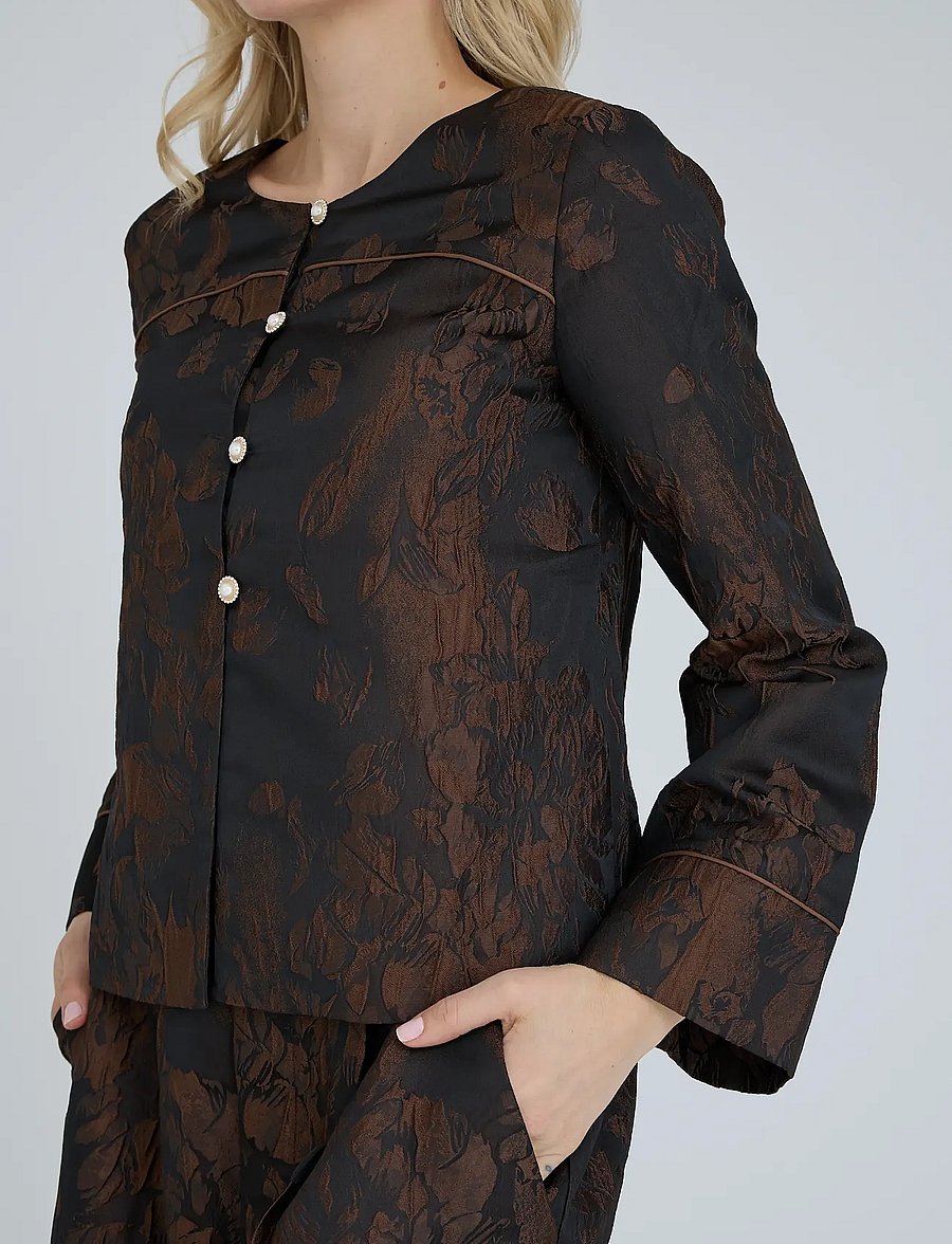 A-View - Aria jacket - lette jakker - dark brown - 4