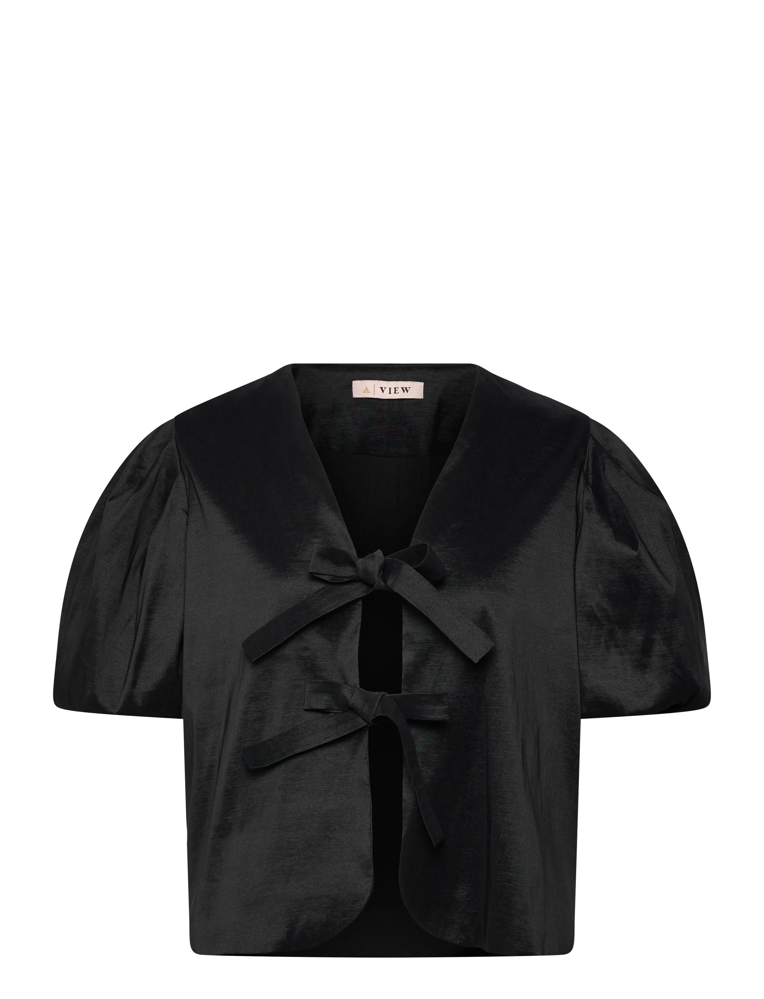 A-View Christa Bow Jacket, 38, Black, T-Shirts & Toppe > Kortærmede, Dame