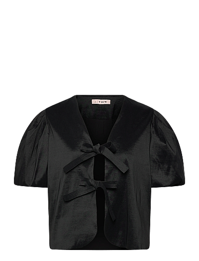 A-View Christa bow jacket - T-shirts & Tops - BLACK / black
