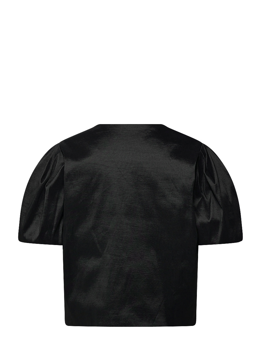 A-View - Christa bow jacket - kurzärmelige blusen - black - 1