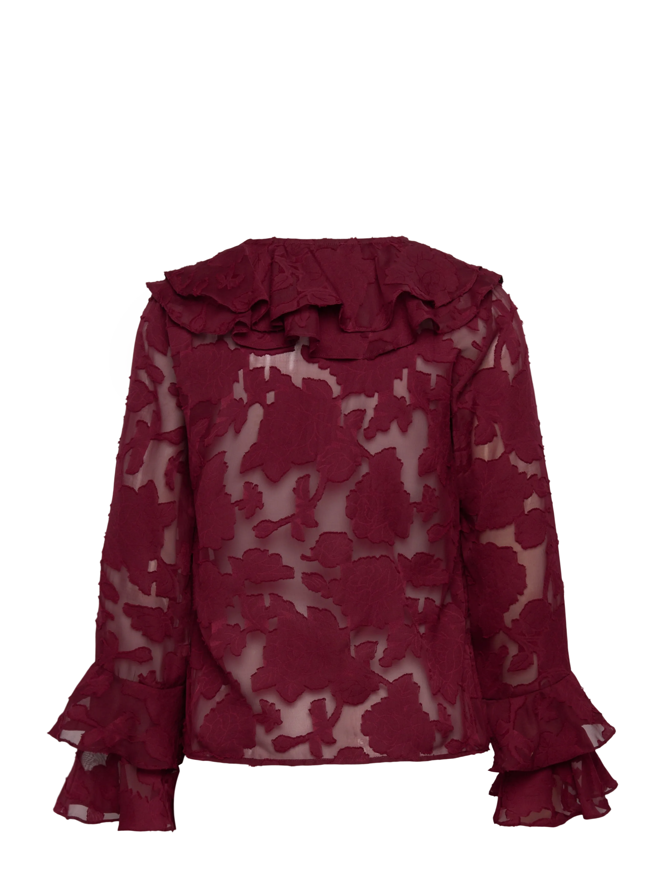 A-View - Floretta blouse - pitkähihaiset puserot - cabernet - 1