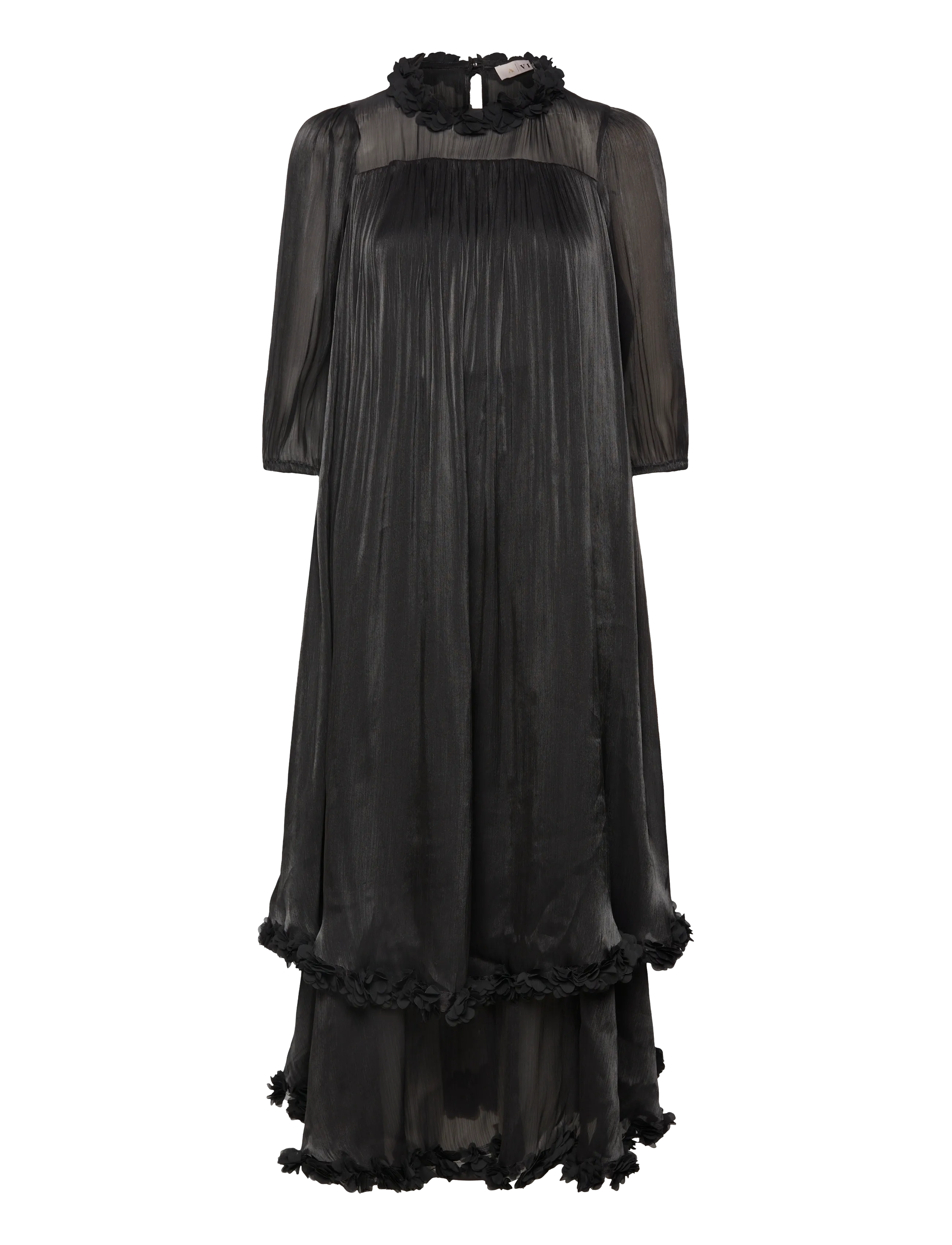 Daisi Long dress - BLACK