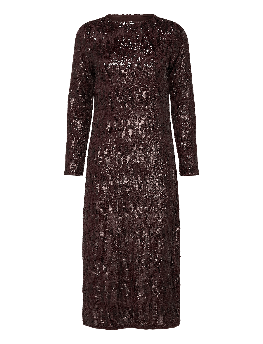A-View - Valerie dress - paillettenkleider - dark brown - 0