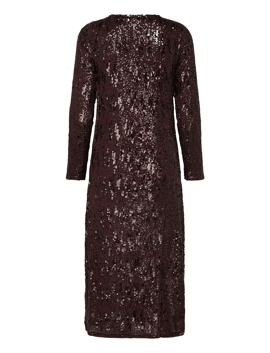 A-View - Valerie dress - paillettenkleider - dark brown - 1
