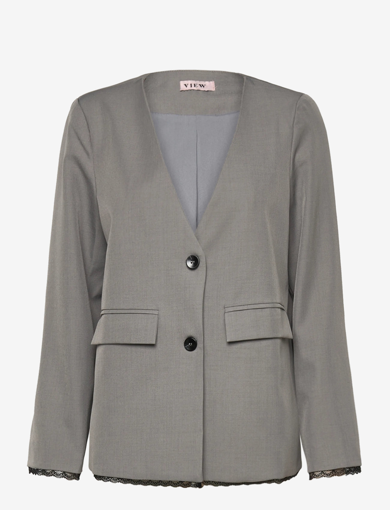 A-View - Dupont blazer - enkelknäppta kavajer - medium grey melange - 0