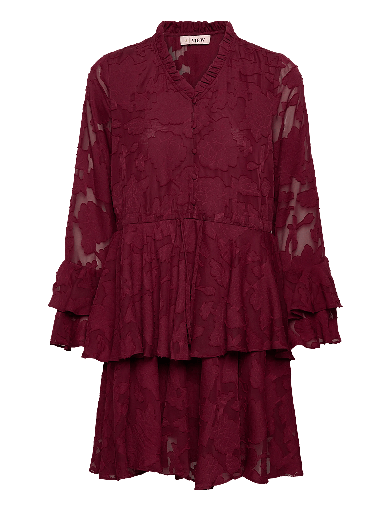 A-View - Floretta dress - cocktailklänningar - cabernet - 0