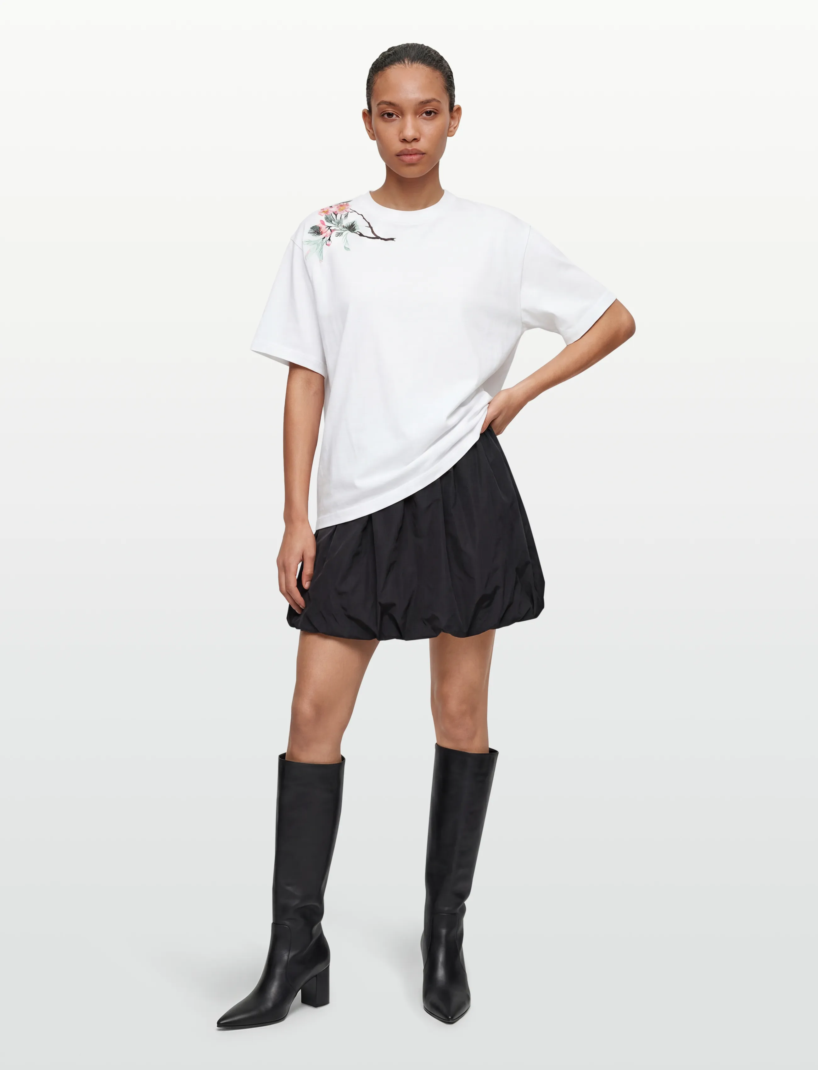 A-View Best Flowertee, 34, White, T-Shirts & Toppe > Kortærmede, Dame