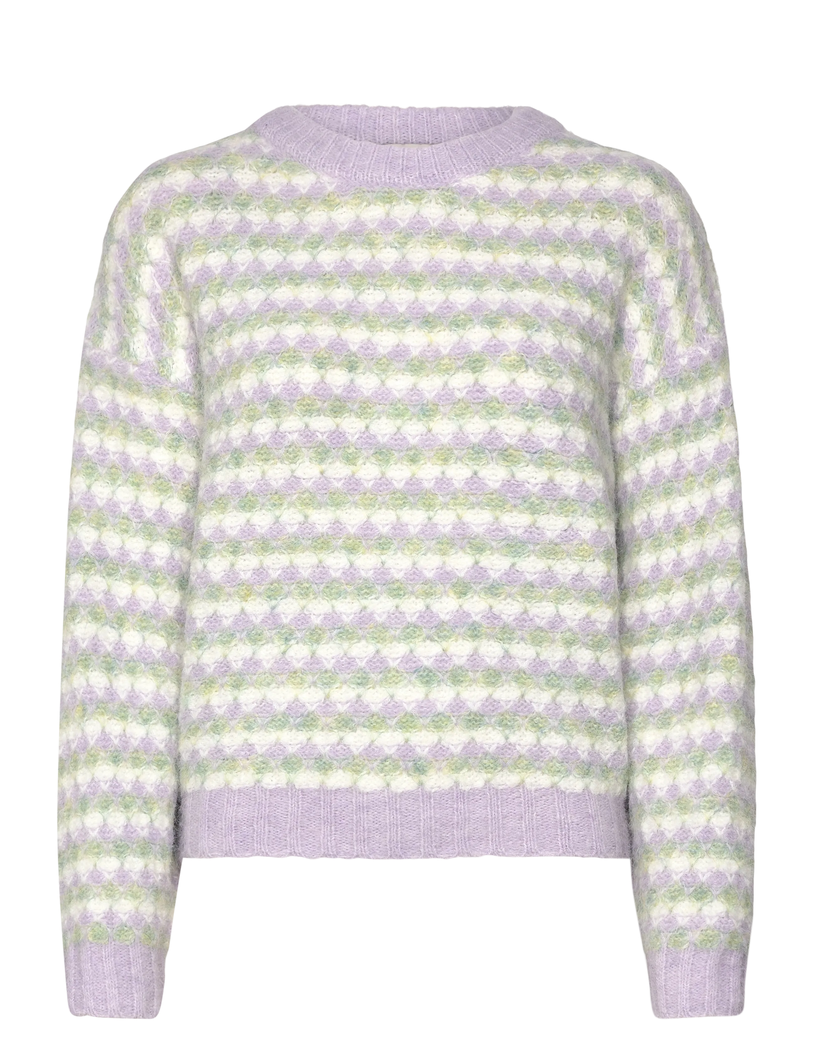 Sassi knit pullover - GREEN/PURPLE