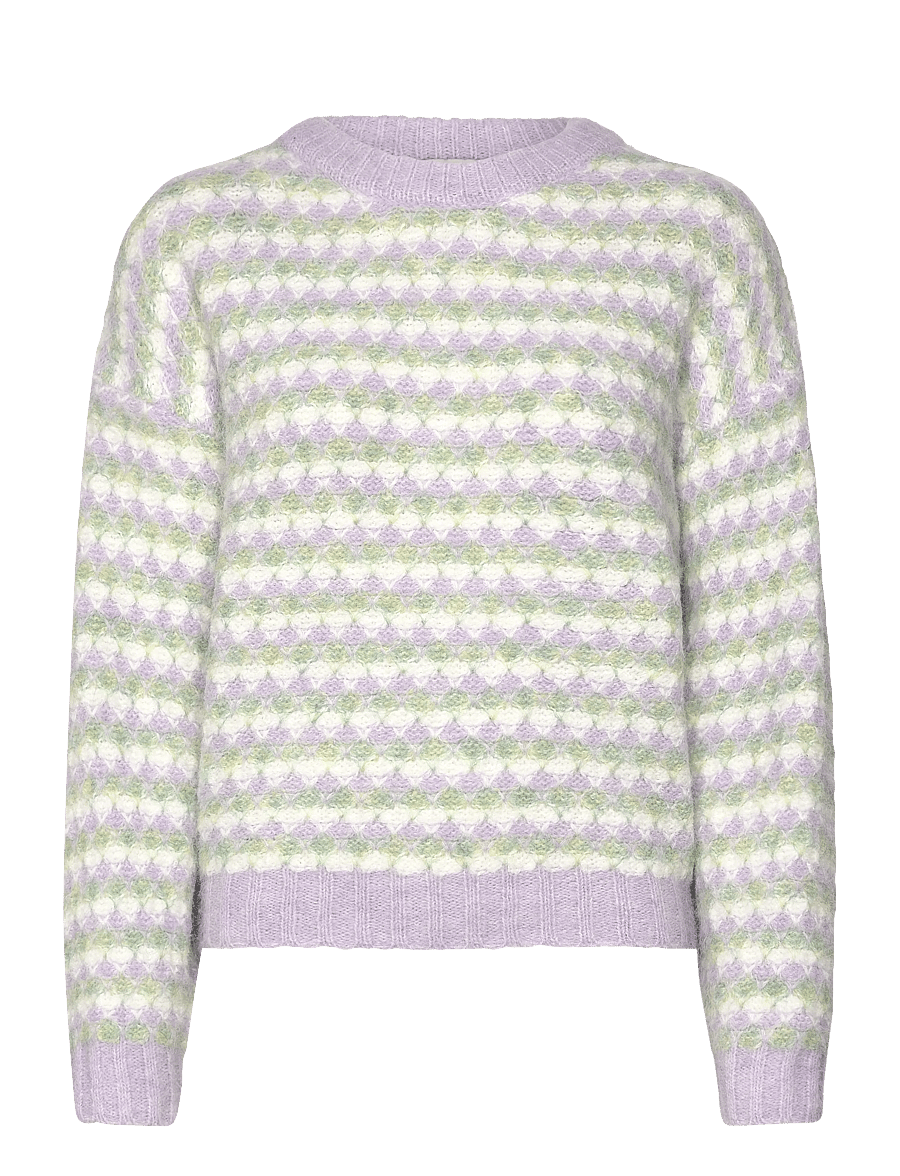 A-View - Sassi knit pullover - gebreide truien - green/purple - 1