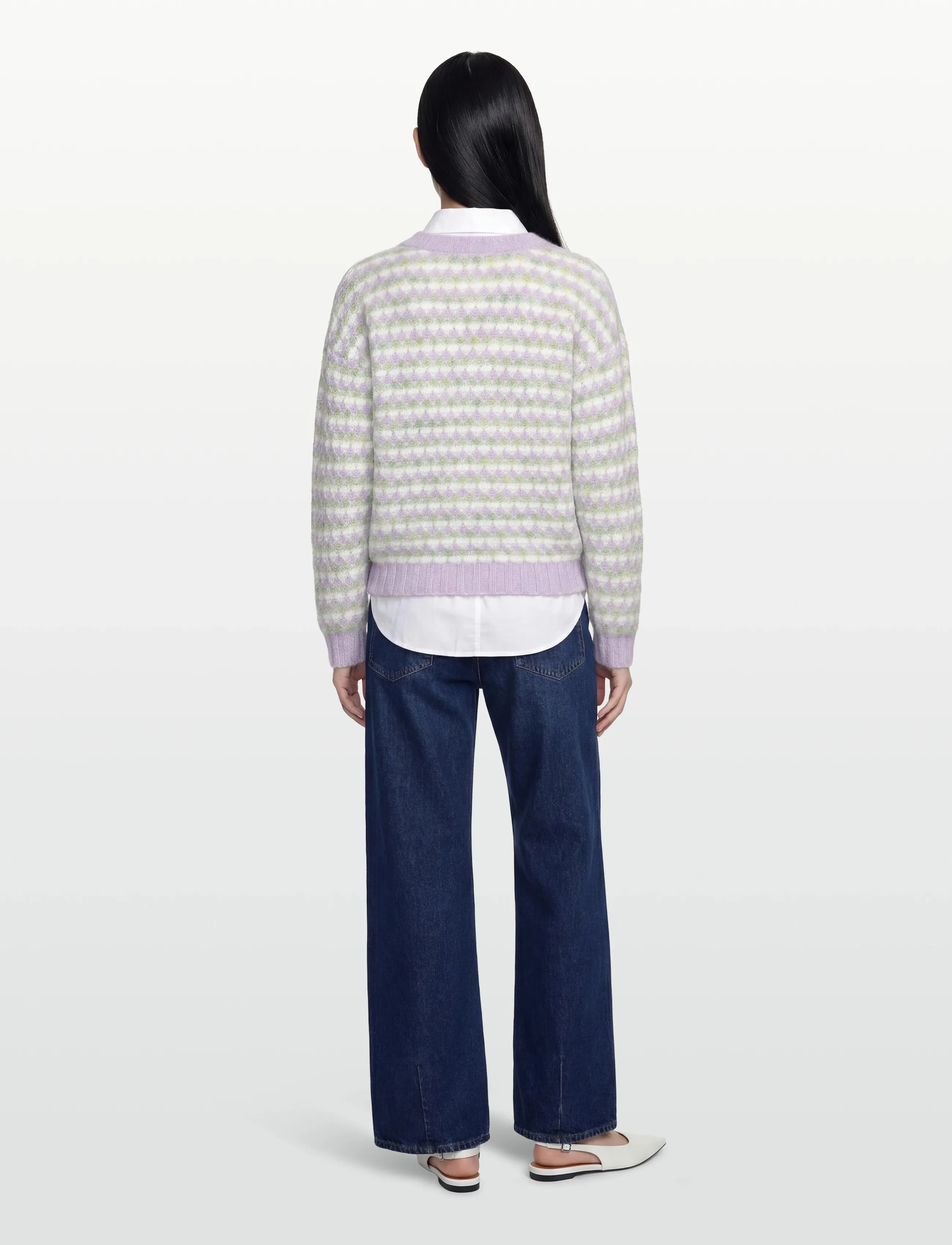 A-View - Sassi knit pullover - tröjor - green/purple - 4