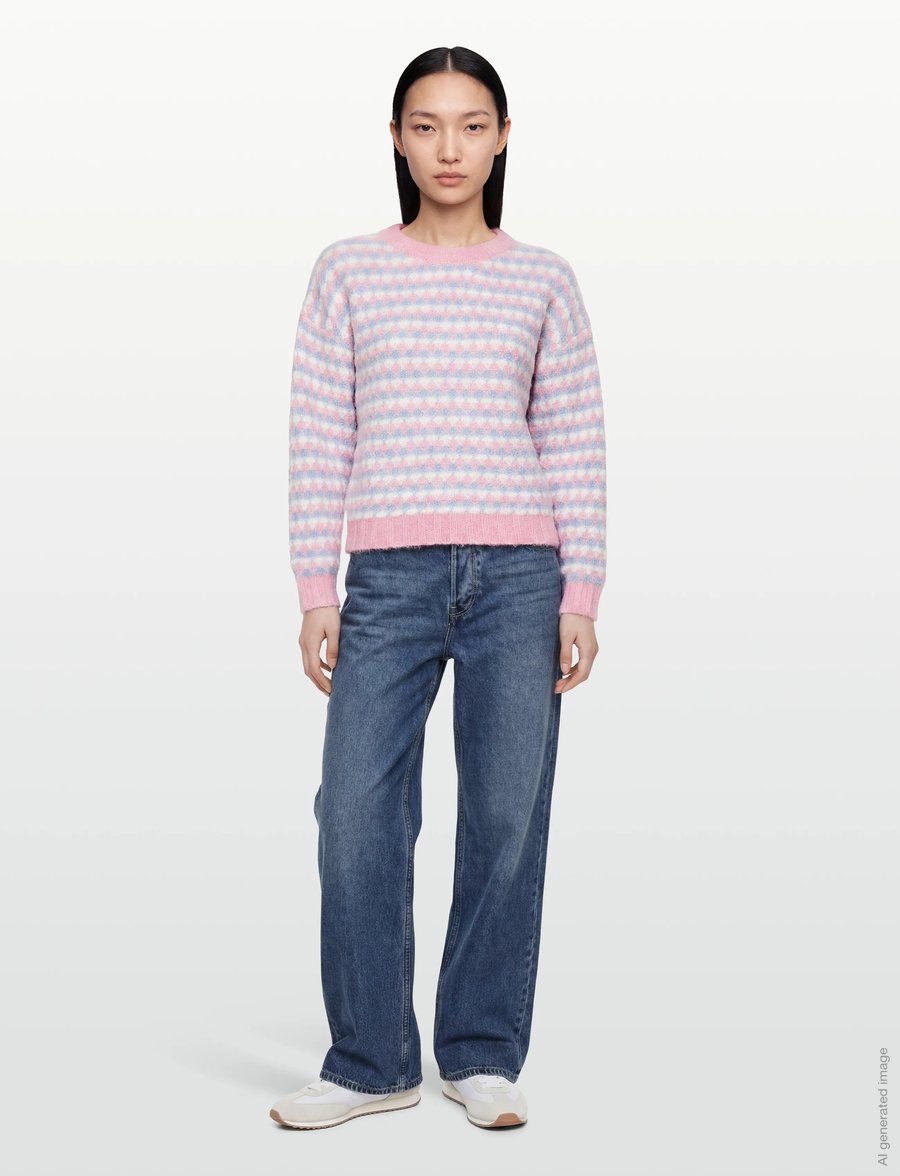 A-View - Sassi knit pullover - pullover - rose/blue - 0