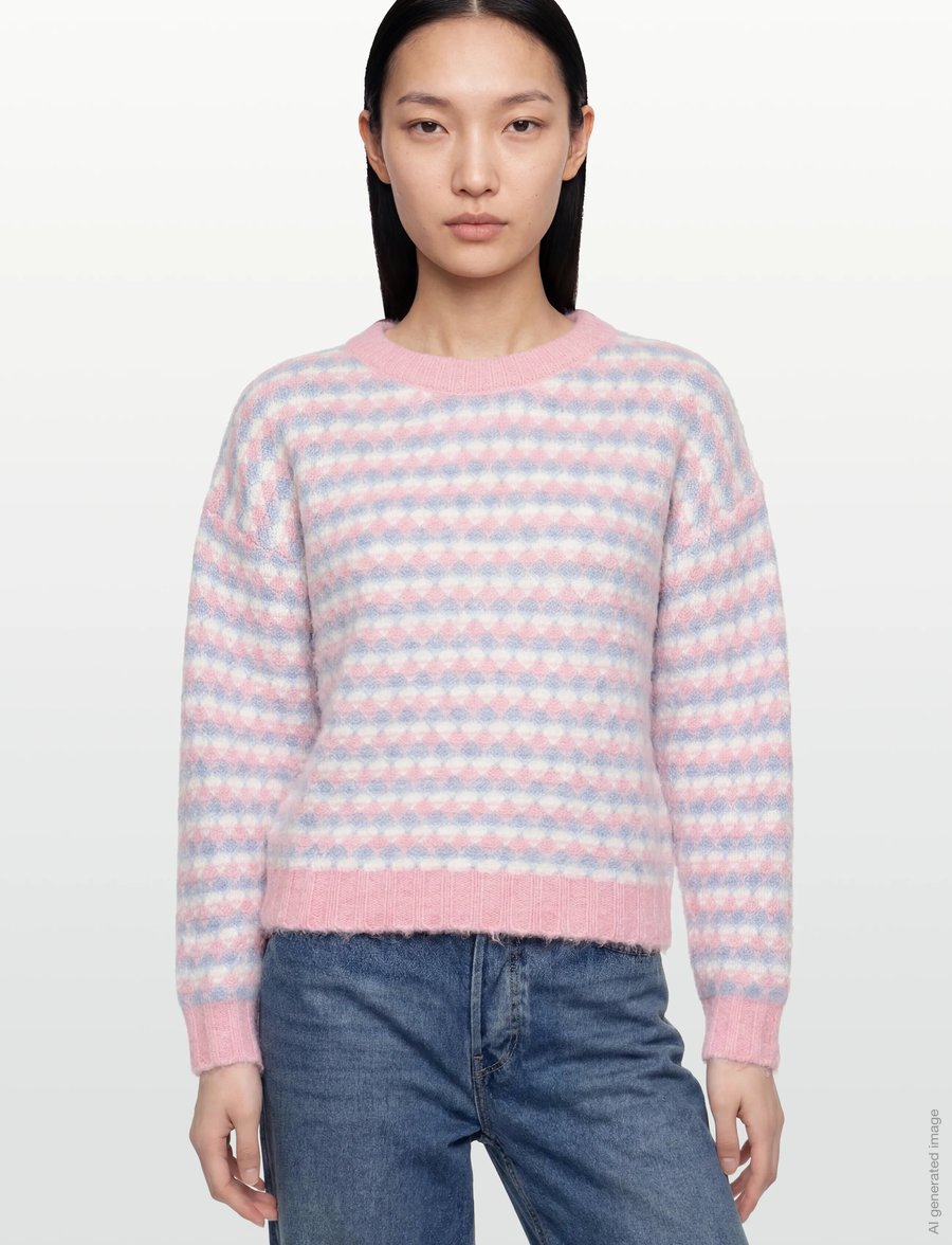A-View - Sassi knit pullover - pullover - rose/blue - 3