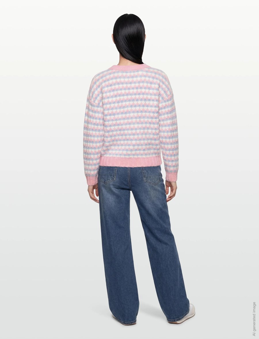 A-View - Sassi knit pullover - pullover - rose/blue - 4