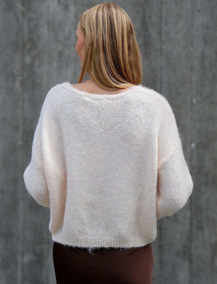 A-View - Inge V-neck knit - stickade tröjor - off white - 3