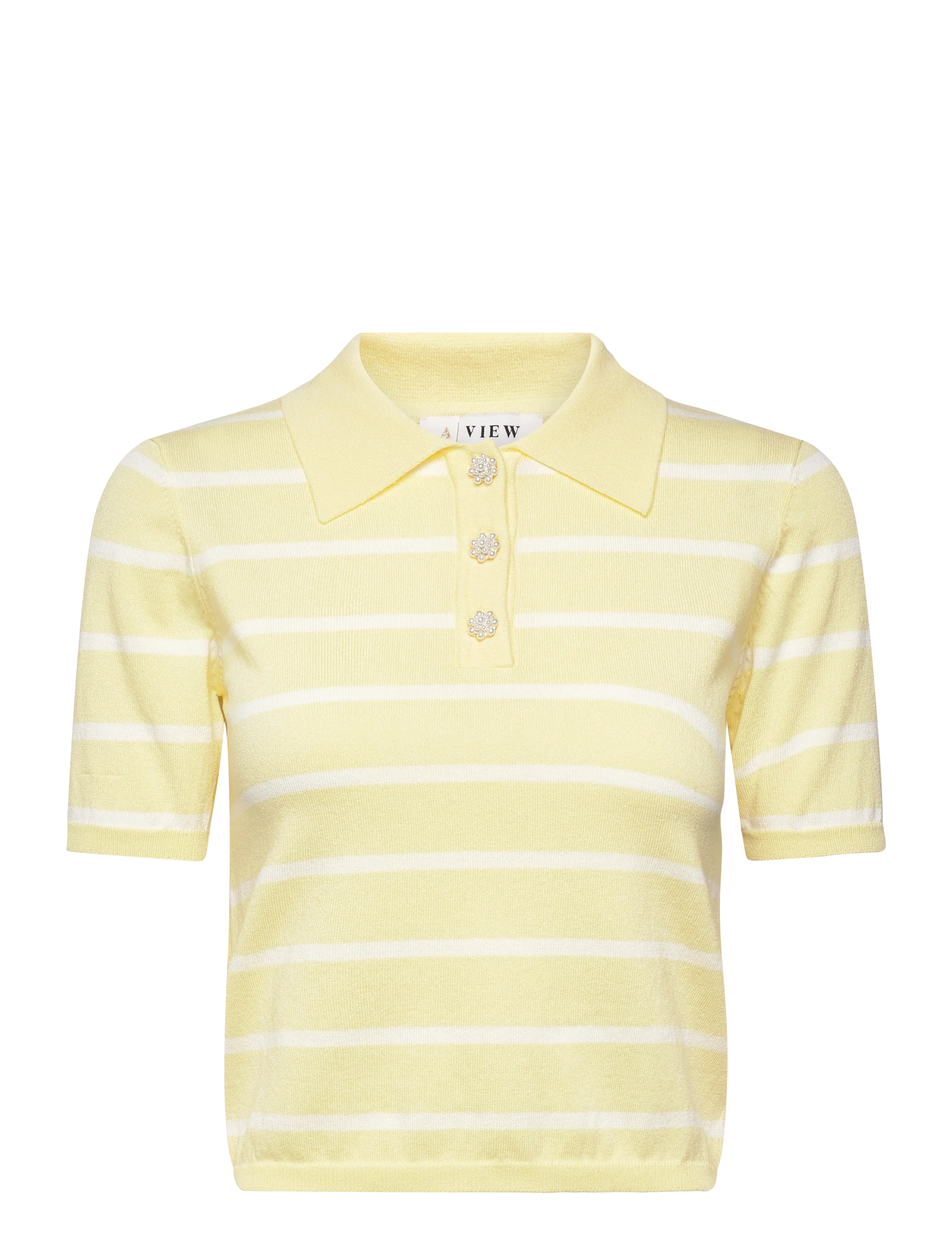 A-View Elo knit polo - A-View - YELLOW/WHITE / yellow