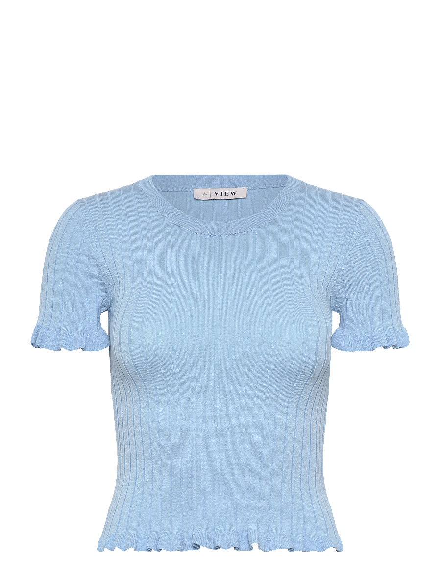 A-View - Fabi knit top - poloshirts - light blue - 1