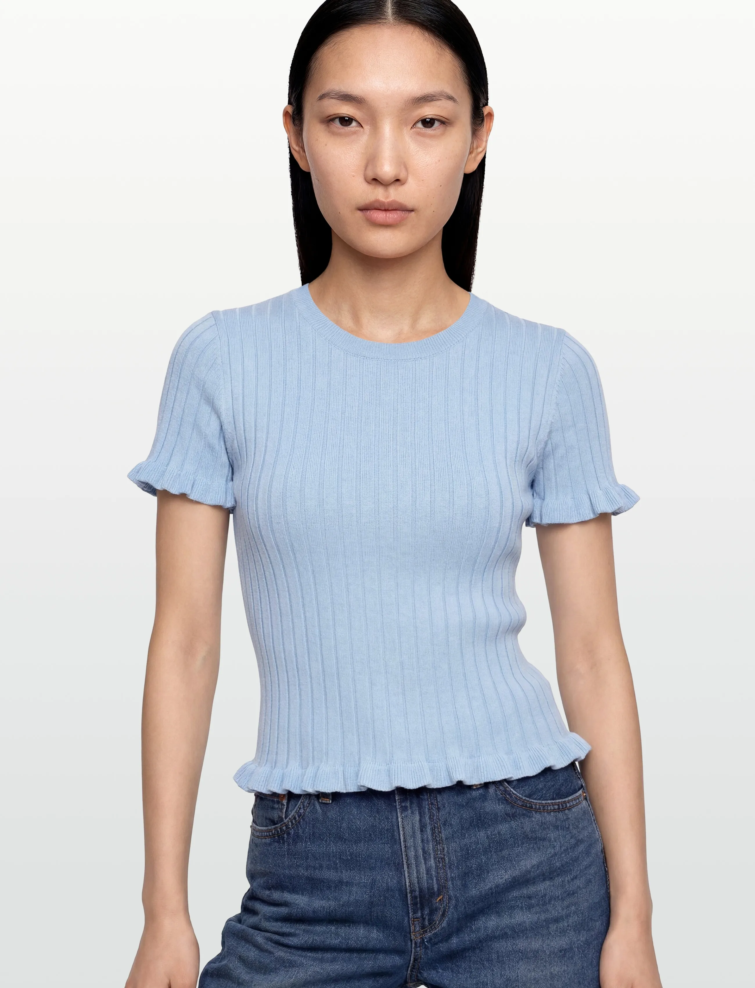 A-View - Fabi knit top - poloskjorter - light blue - 3