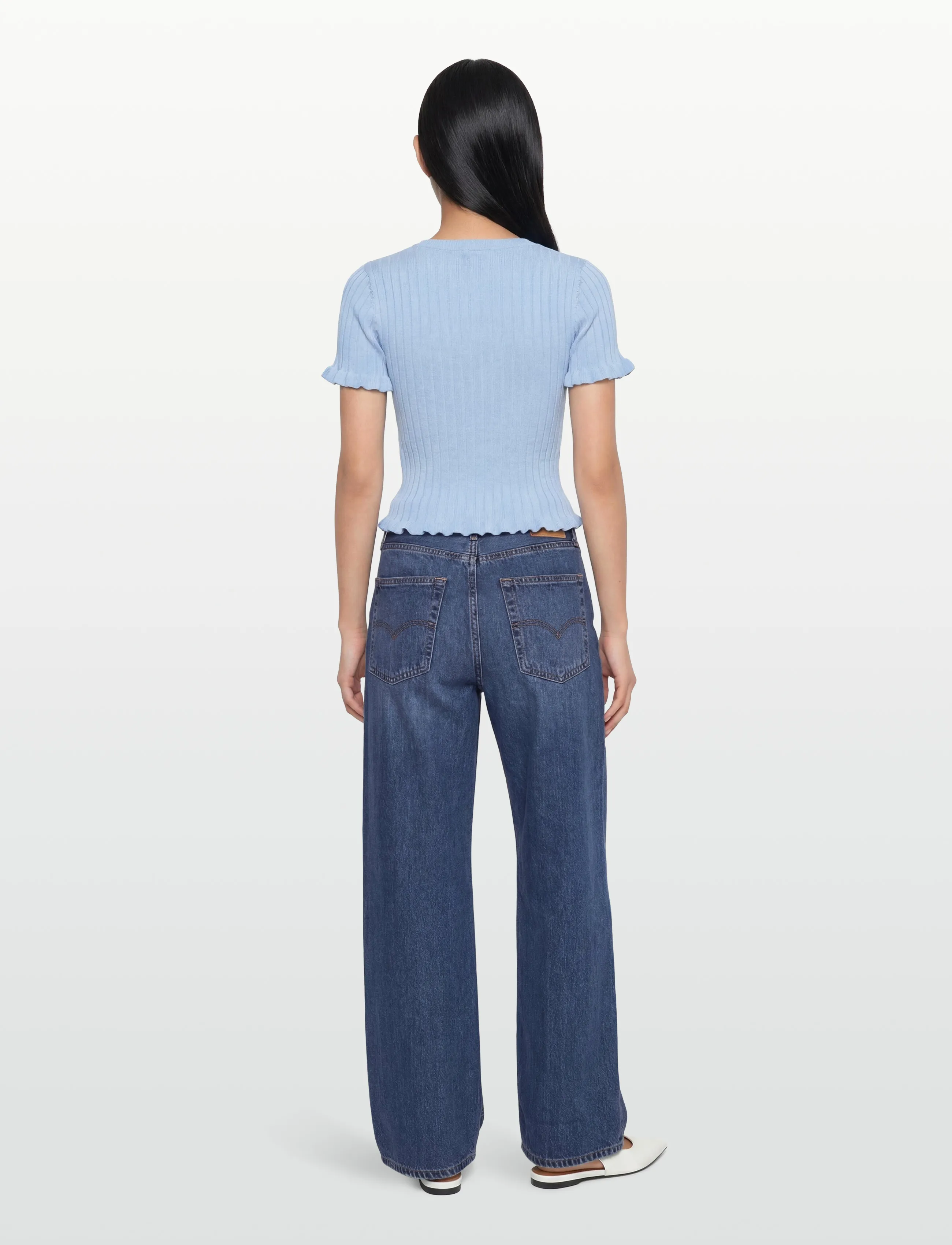 A-View - Fabi knit top - poloskjorter - light blue - 4