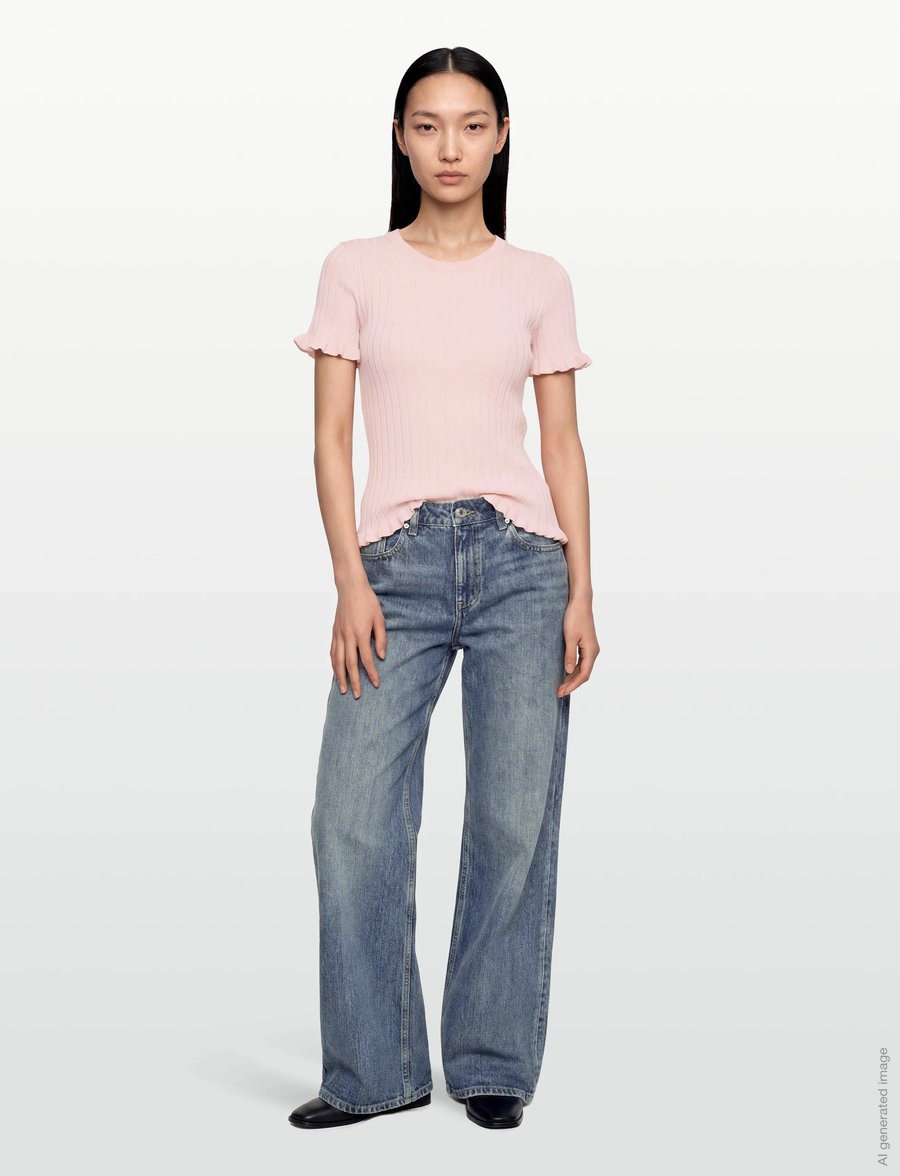 A-View - Fabi knit top - poloer - rose - 0